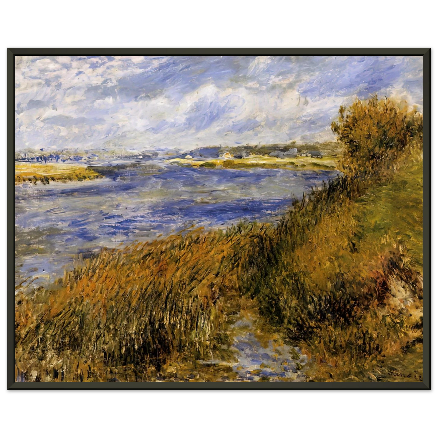 PierreAuguste Renoir The Banks of the Seine at Champrosay Framed Art Print - Aluminum Frame - 70x100 cm / 28x40 inches
