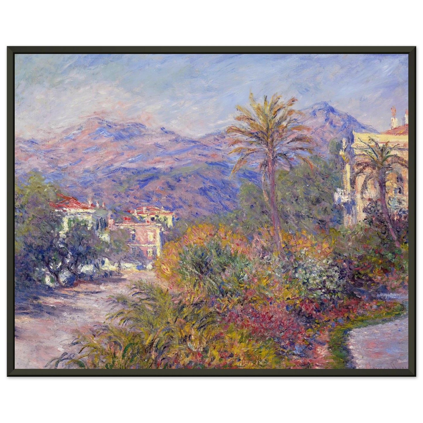 claude monet  Strada Romada in Bordighera Framed Art Print  - Aluminum Frame - 60x80 cm / 24x32 inches