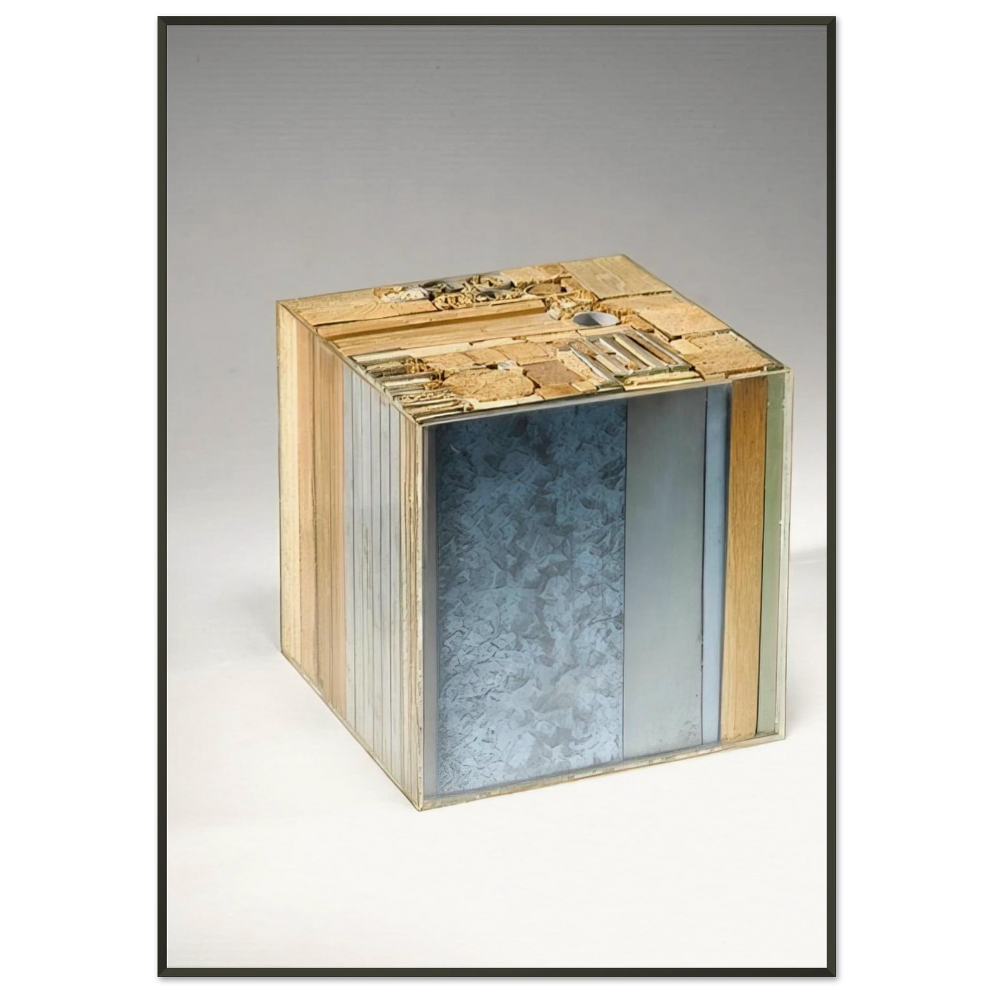 Alighiero Boetti CUBO 1968 Framed Art Print - Aluminum Frame - 21x29.7 cm / 8x12"