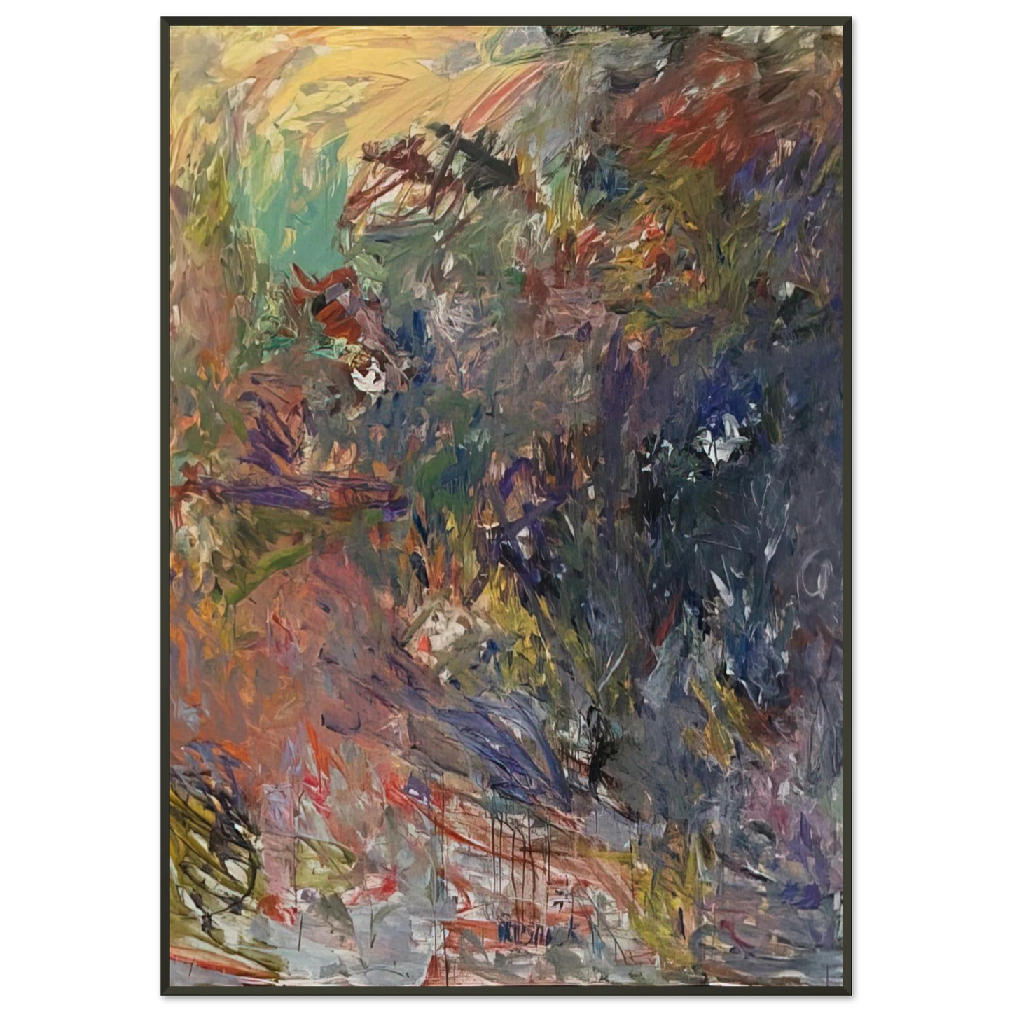 Milton Resnick UNTITLED 1959 Framed Art Print - Aluminum Frame - 21x29.7 cm / 8x12"