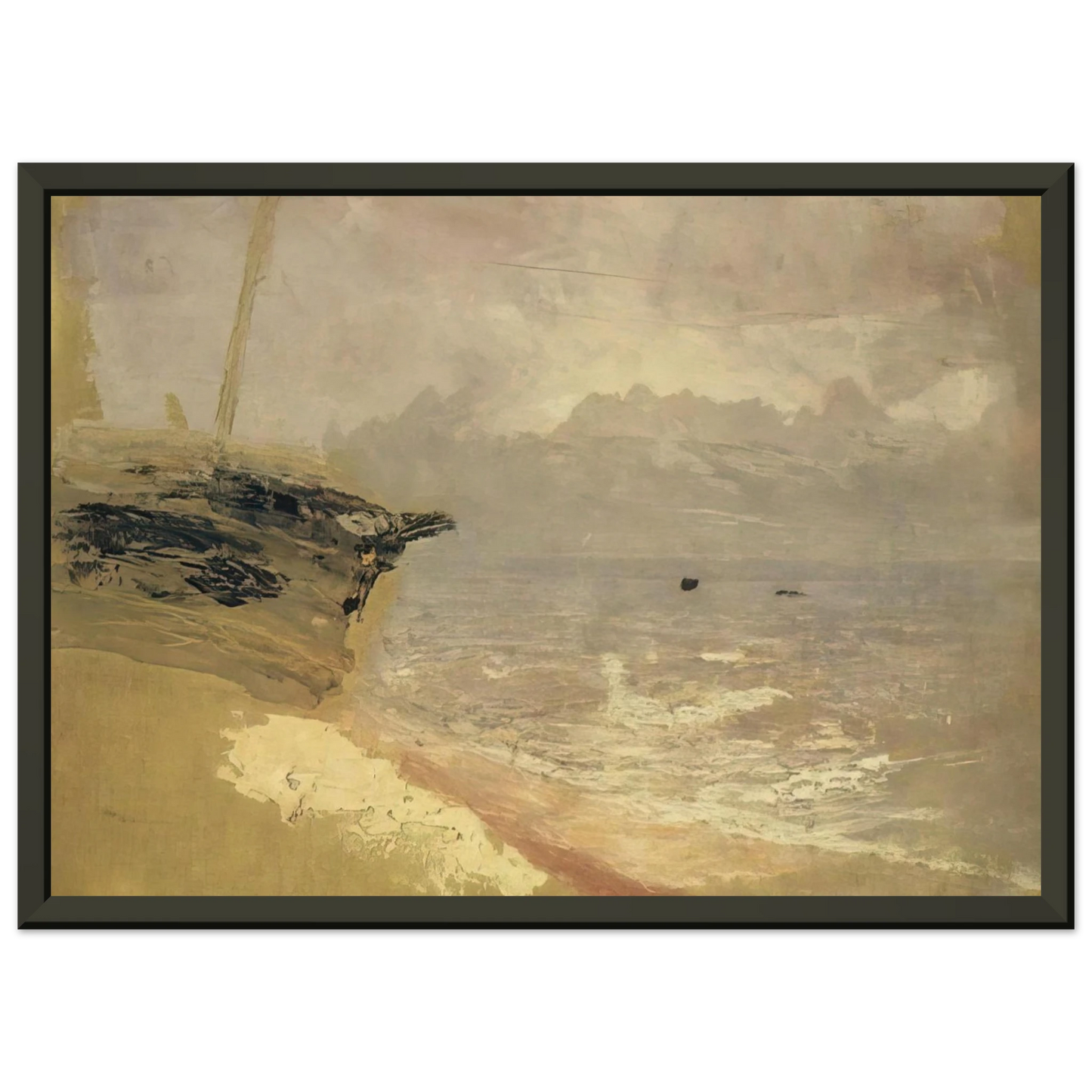 Arkhyp Kuindzhi Sea Gloomy Day Framed Art Print - Aluminum Frame - 70x100 cm / 28x40 inches