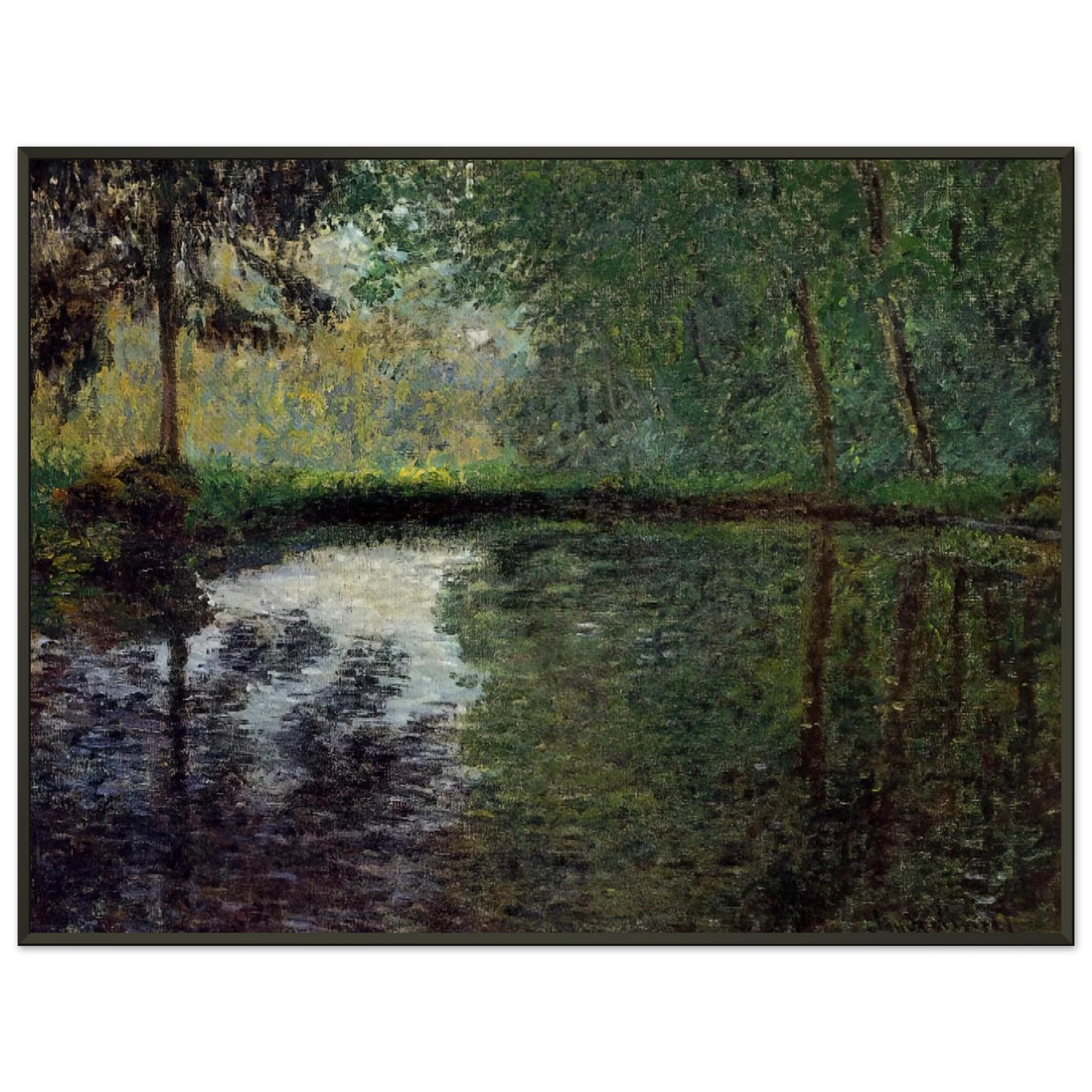 claude monet The Pond at Montgeron 2 Framed Art Print - Aluminum Frame - 60x80 cm / 24x32 inches