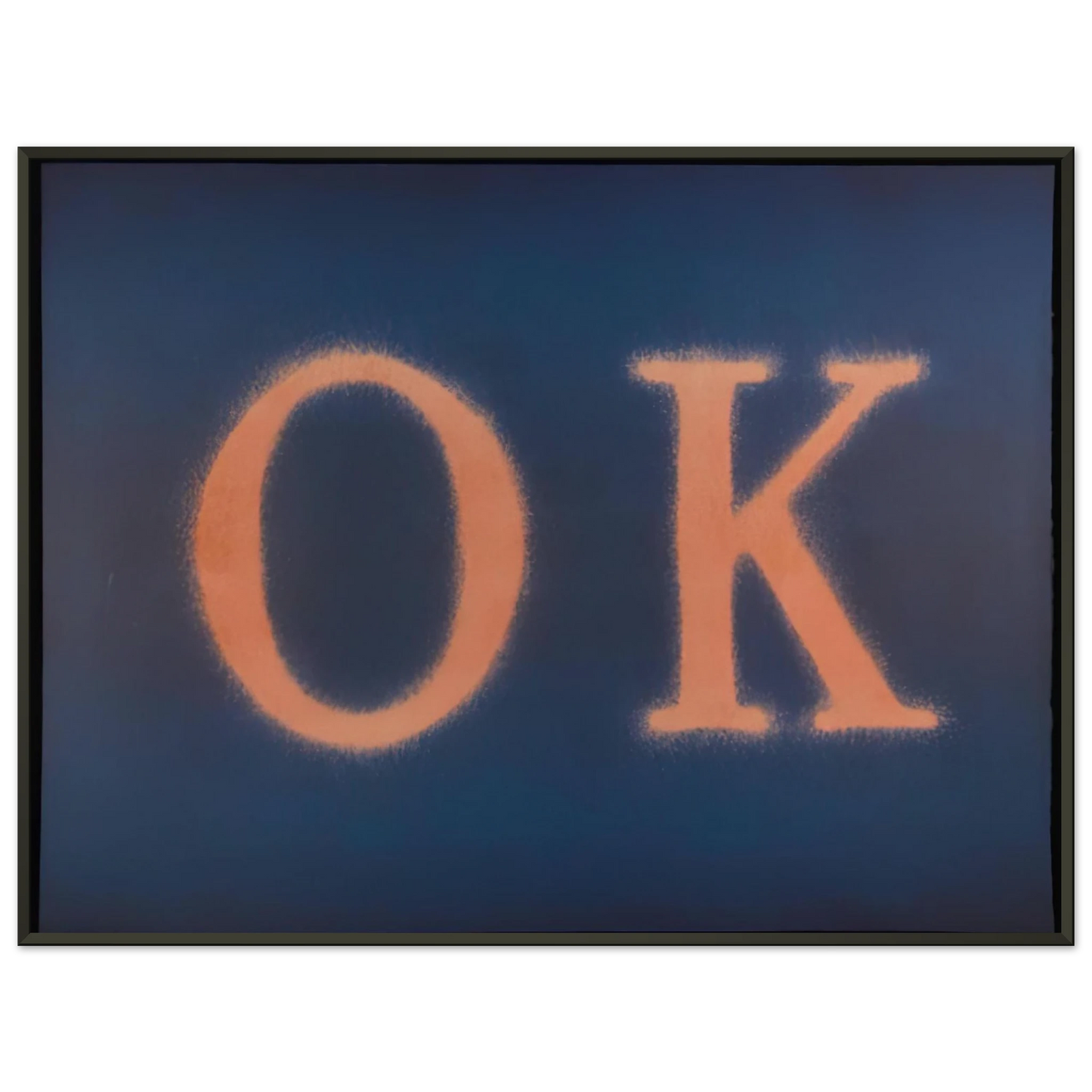 Edward Ruscha OK STATE I 1990 Framed Art Print - Aluminum Frame - 60x80 cm / 24x32 inches