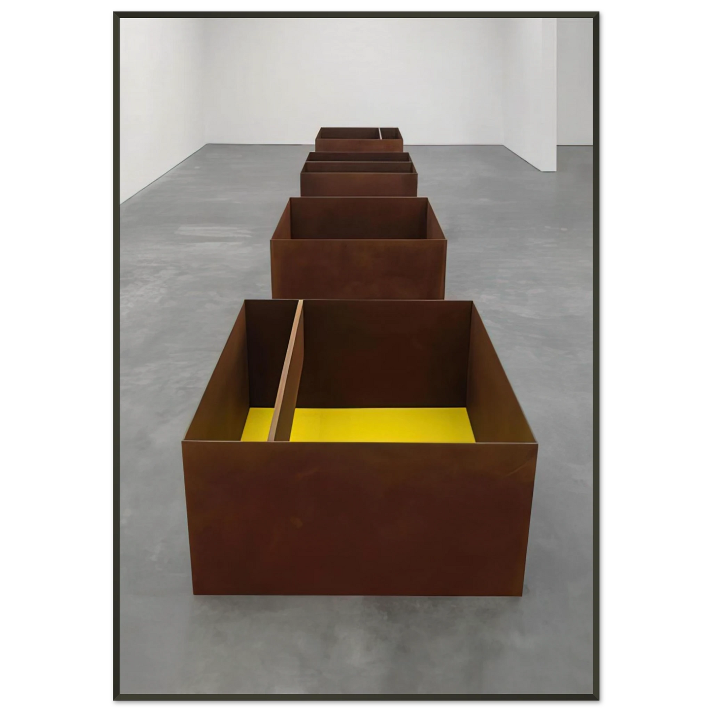 Donald Judd Untitled JUDDO0511JUDDO0514 1989 Framed Art Print - Aluminum Frame - 21x29.7 cm / 8x12"