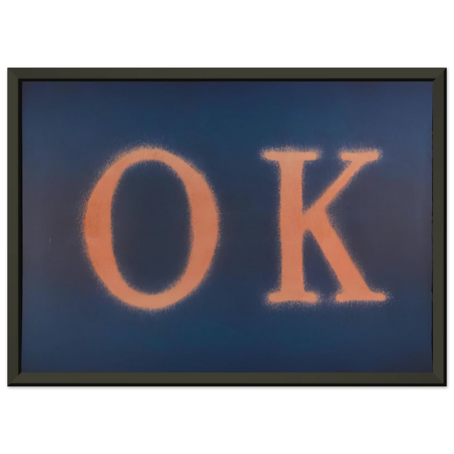 Edward Ruscha OK STATE I 1990 Framed Art Print - Aluminum Frame - 70x100 cm / 28x40 inches