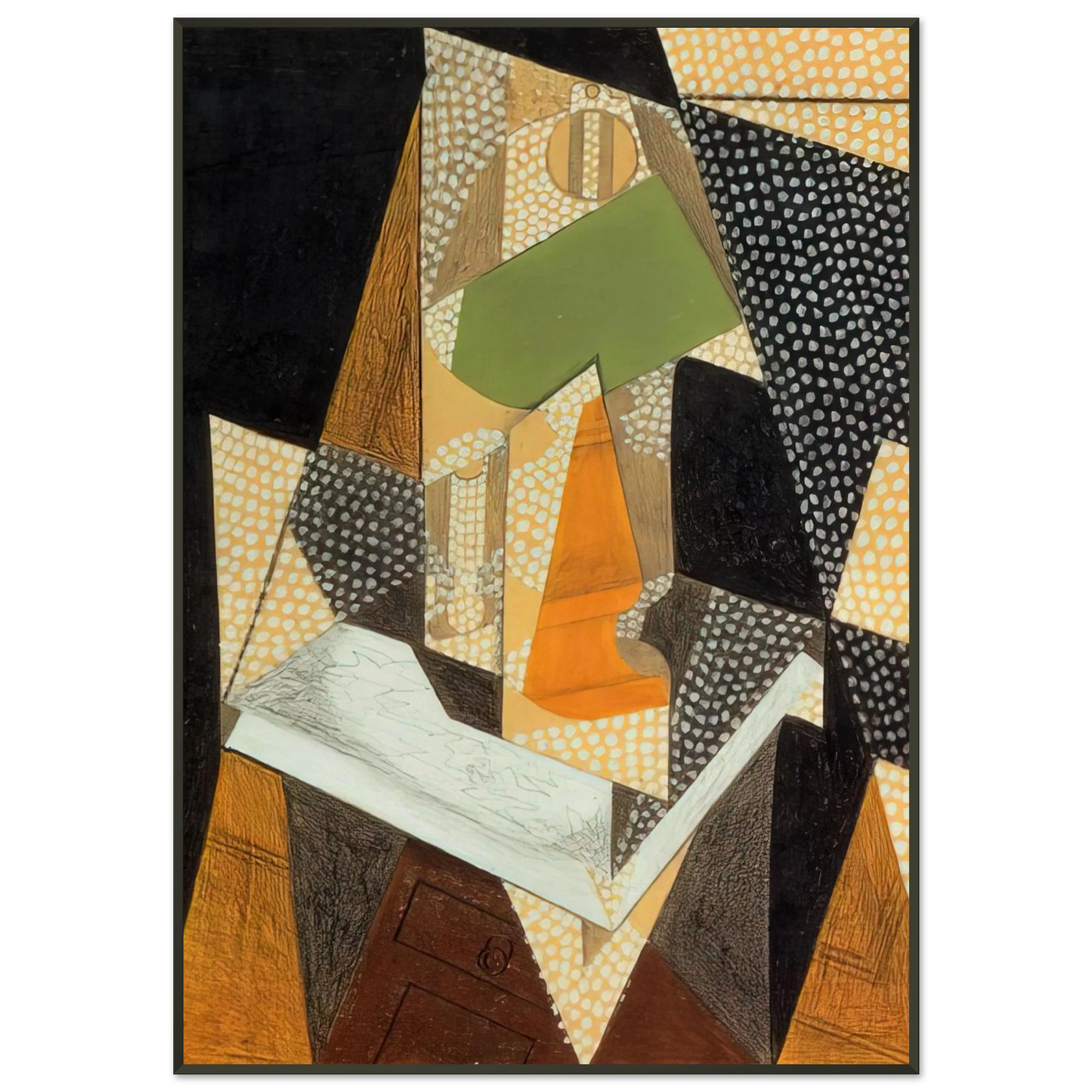 Juan Gris  LAMP 1916 Framed Art Print  - Aluminum Frame - 21x29.7 cm / 8x12"