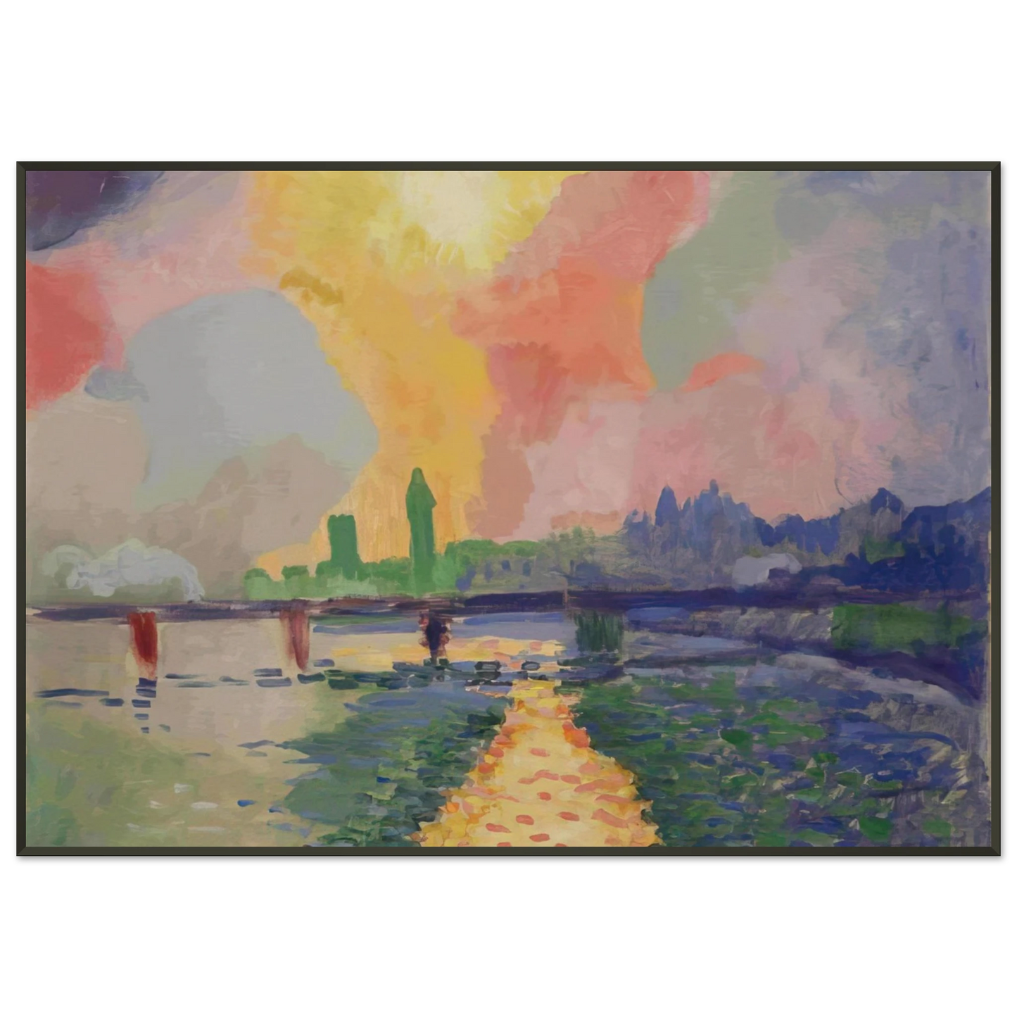 Andre Derain CHARING CROSS BRIDGE LONDON 1906 Framed Art Print - Aluminum Frame - 21x29.7 cm / 8x12"