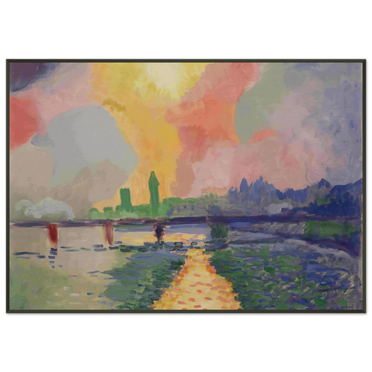Andre Derain  CHARING CROSS BRIDGE LONDON 1906 Framed Art Print  - Aluminum Frame - 21x29.7 cm / 8x12"