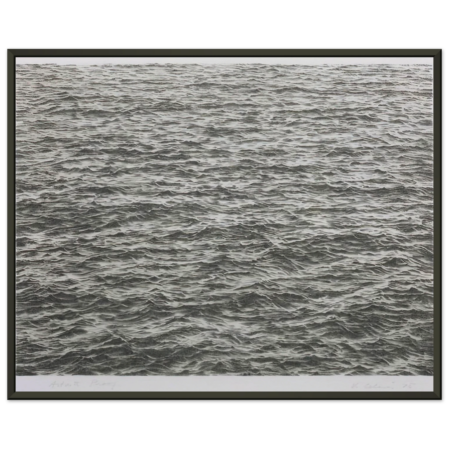Vija Celmins OCEAN 1975 Framed Art Print - Aluminum Frame - 70x100 cm / 28x40 inches