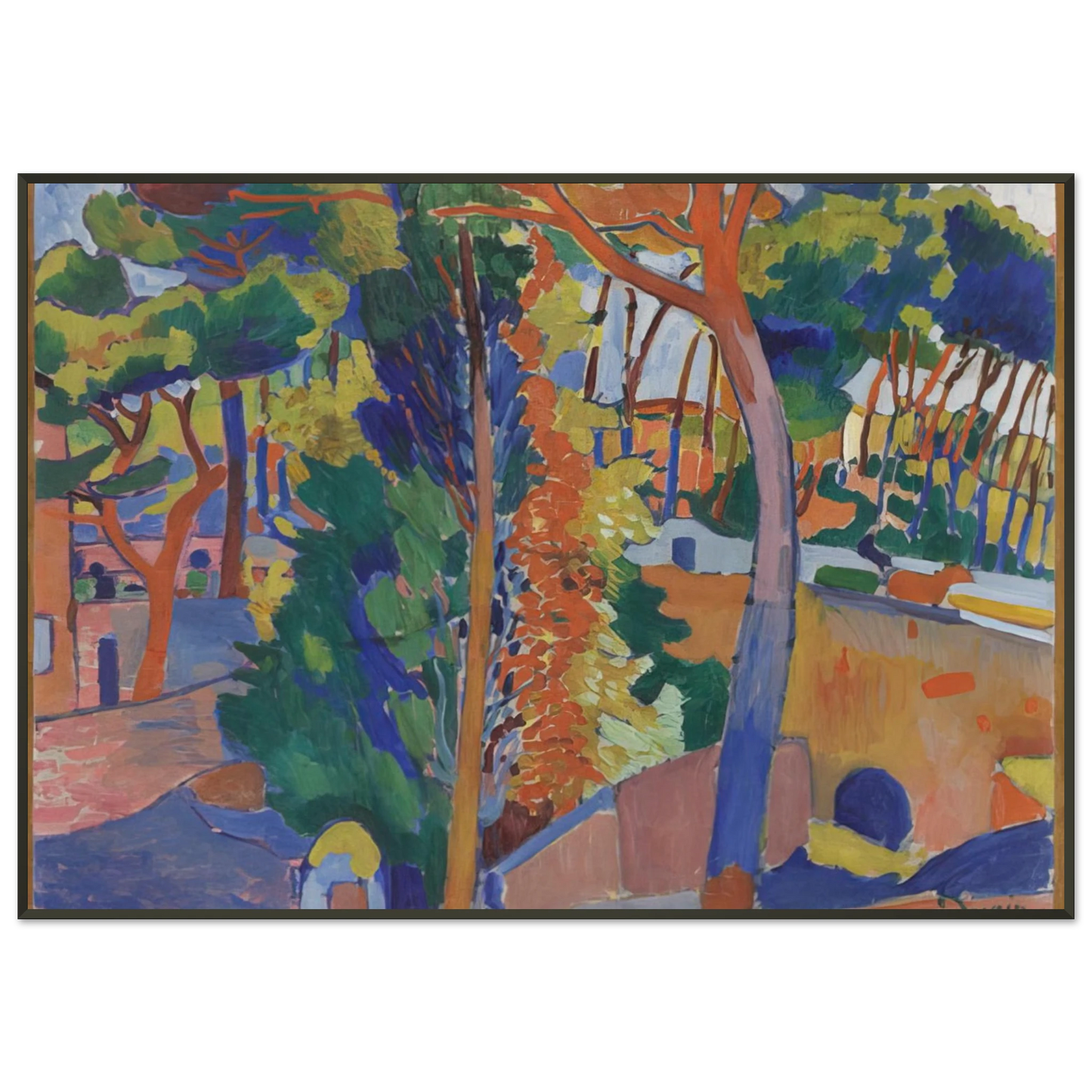 Andre Derain BRIDGE OVER THE RIOU 1906 Framed Art Print - Aluminum Frame - 21x29.7 cm / 8x12"