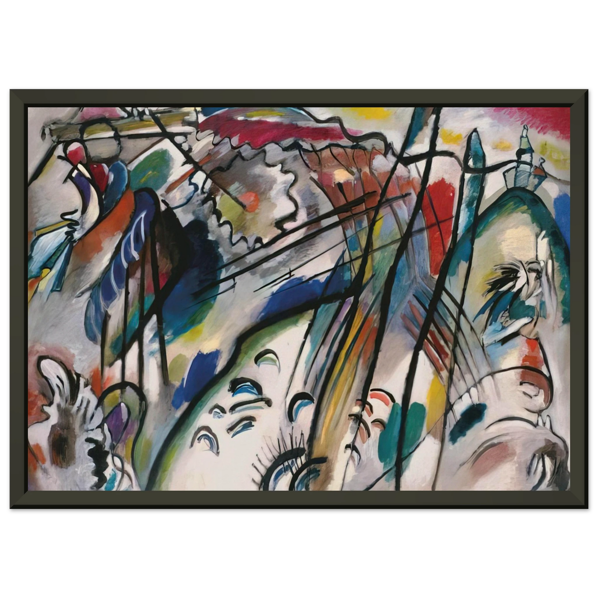 Wassily Kandinsky  IMPROVISATION 28 SECOND VERSION 1912 Framed Art Print  - Aluminum Frame - 70x100 cm / 28x40 inches