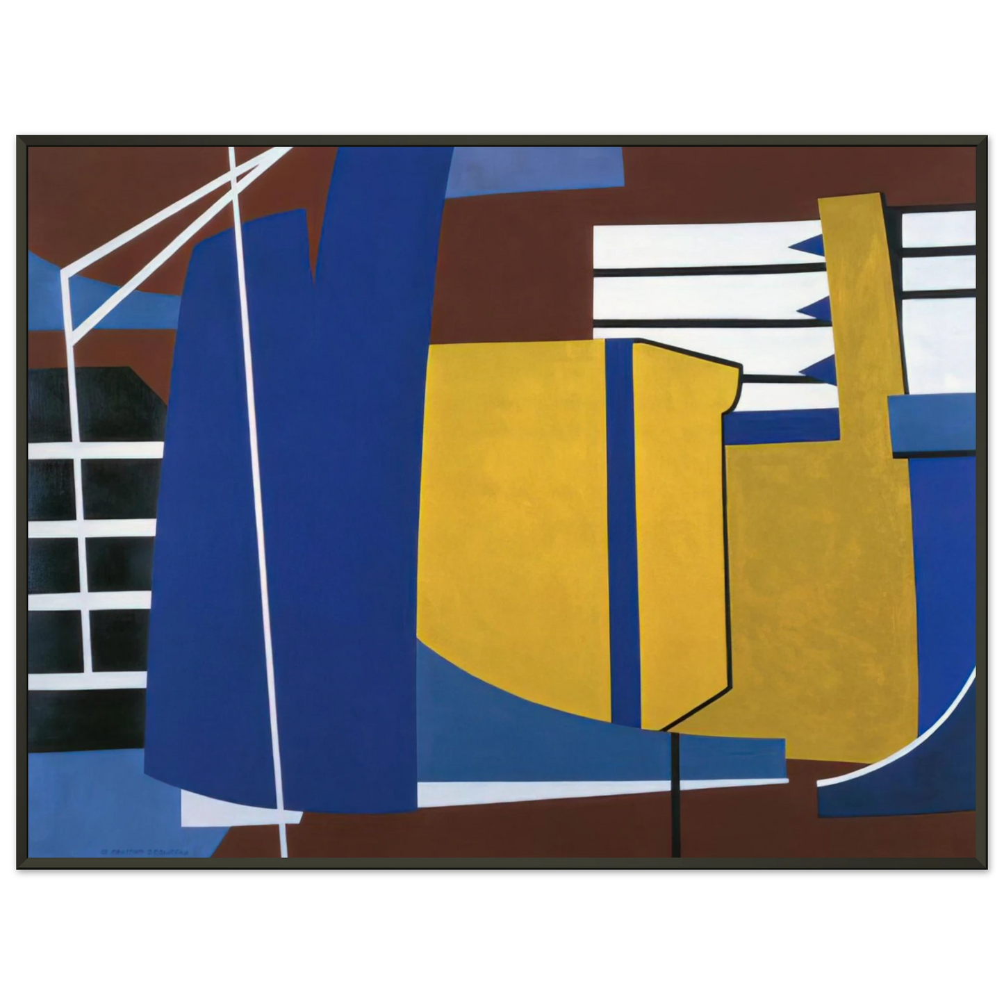 Ralston Crawford Nacelles Under Construction 1946 Framed Art Print - Aluminum Frame - 70x100 cm / 28x40 inches