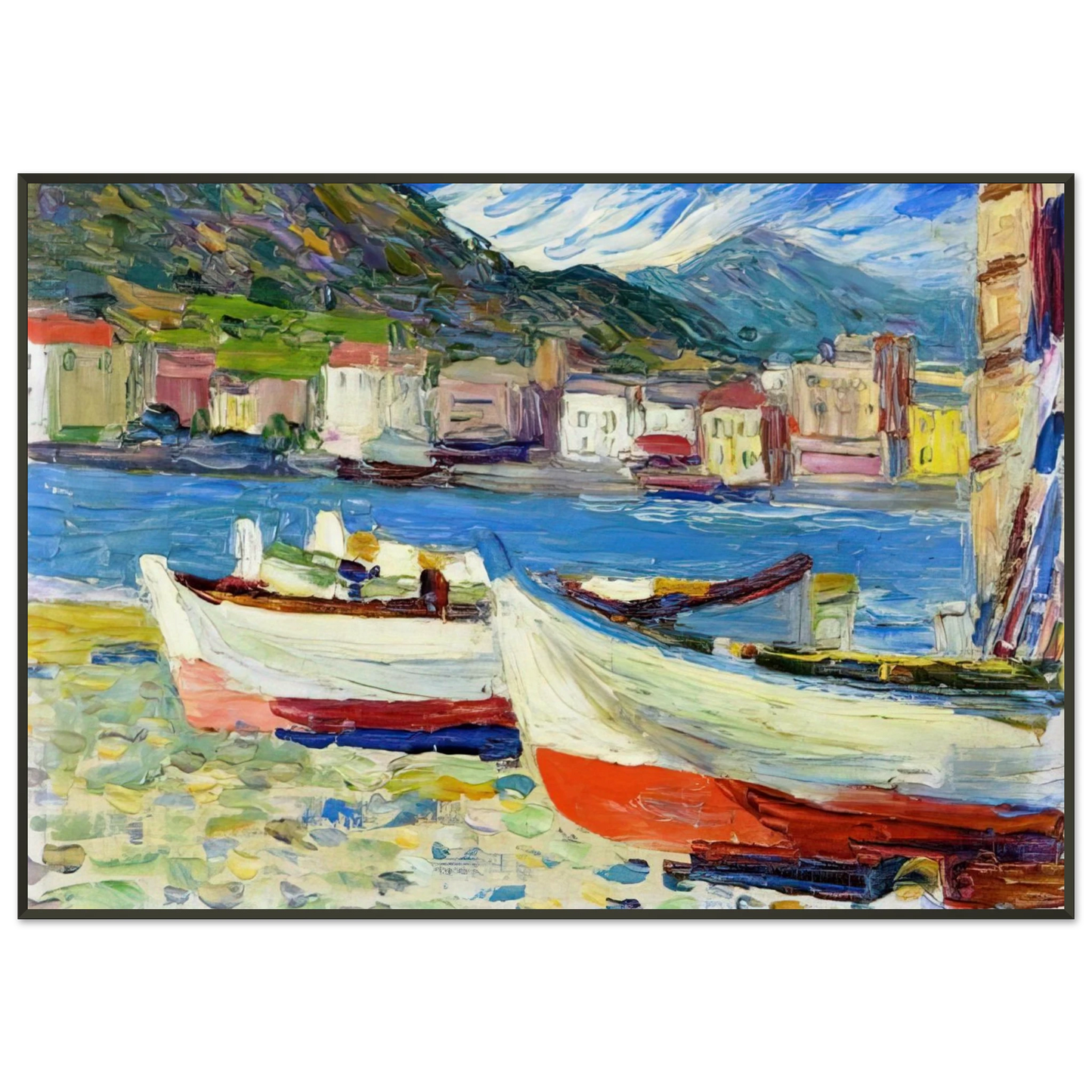 Wassily Kandinsky RAPALLO BOATS Framed Art Print - Aluminum Frame - 21x29.7 cm / 8x12"