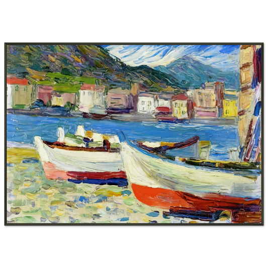 Wassily Kandinsky  RAPALLO BOATS Framed Art Print  - Aluminum Frame - 21x29.7 cm / 8x12"