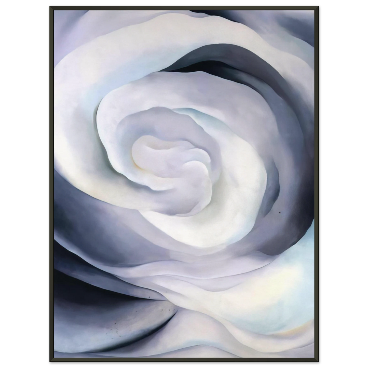 Georgia OKeeffe Abstraction White Rose Framed Art Print - Aluminum Frame - 60x80 cm / 24x32 inches