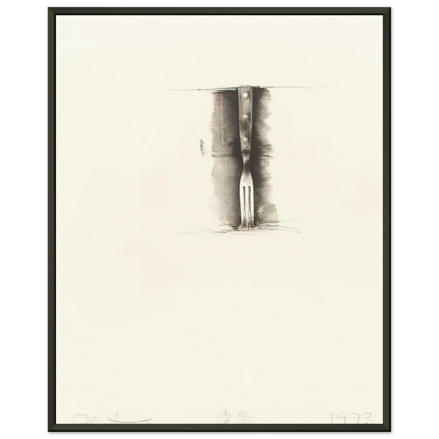 Jim Dine UNTITLED FROM TEN WINTER TOOLS 1973 8 Framed Art Print - Aluminum Frame - 40x50 cm / 16x20 inches