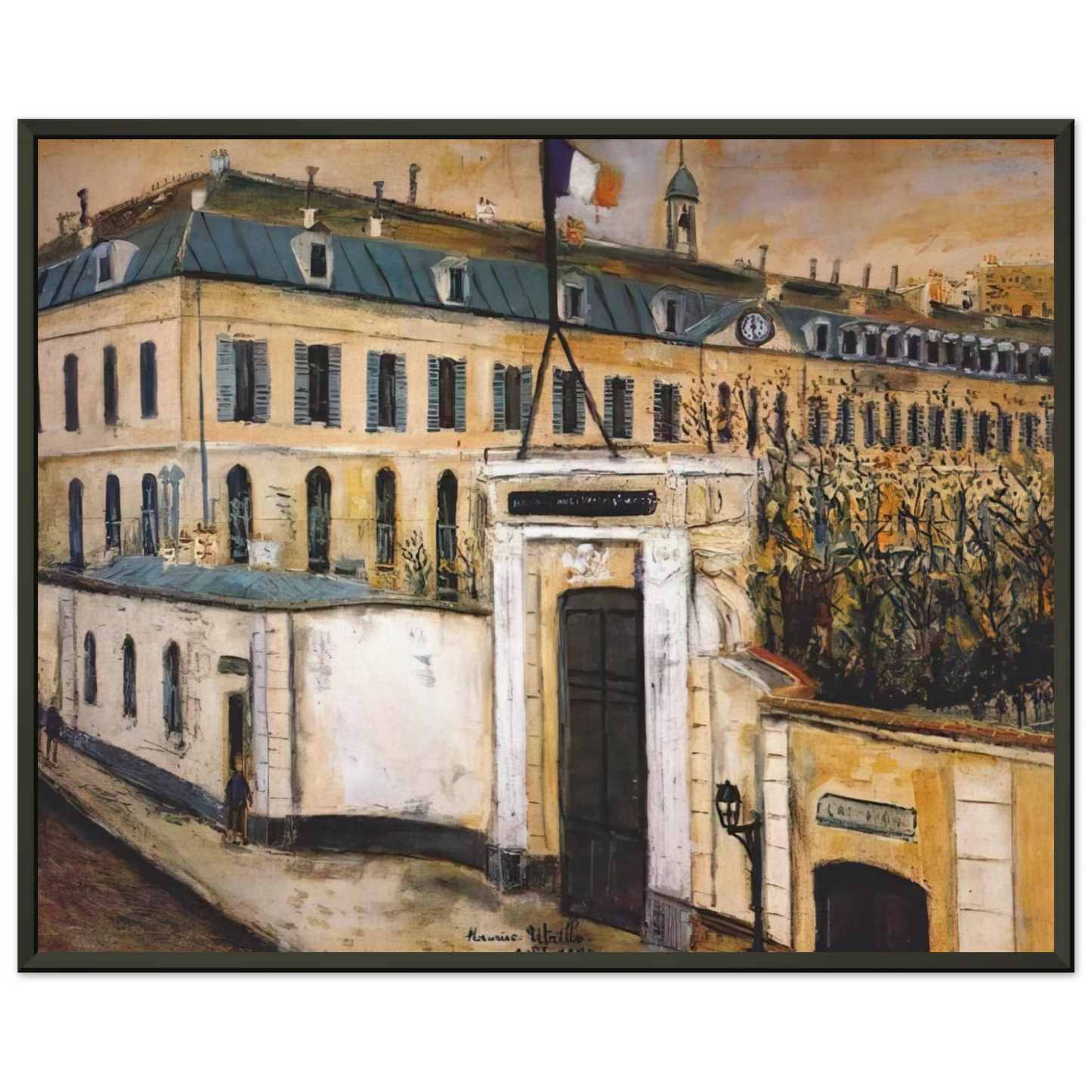 Maurice Utrillo MILITARY HOSPITAL Framed Art Print - Aluminum Frame - 70x100 cm / 28x40 inches