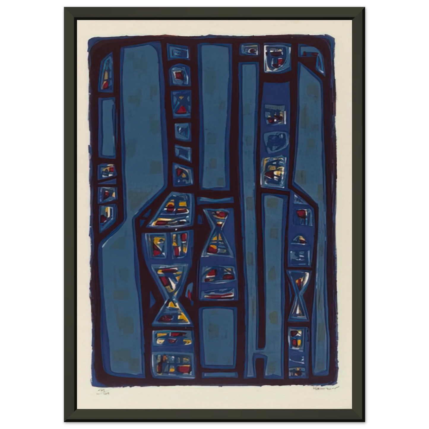 Alfred Manessier Litanies 1952 Framed Art Print - Aluminum Frame - 70x100 cm / 28x40 inches