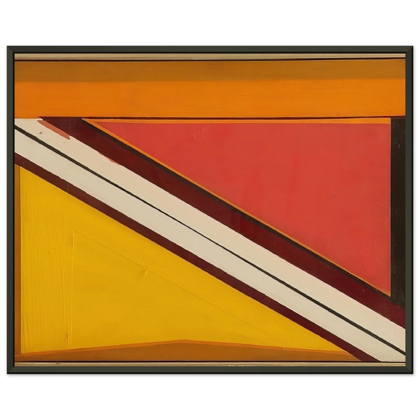 Larry Zox Diagonal 4 1963 Framed Art Print - Aluminum Frame - 40x50 cm / 16x20 inches