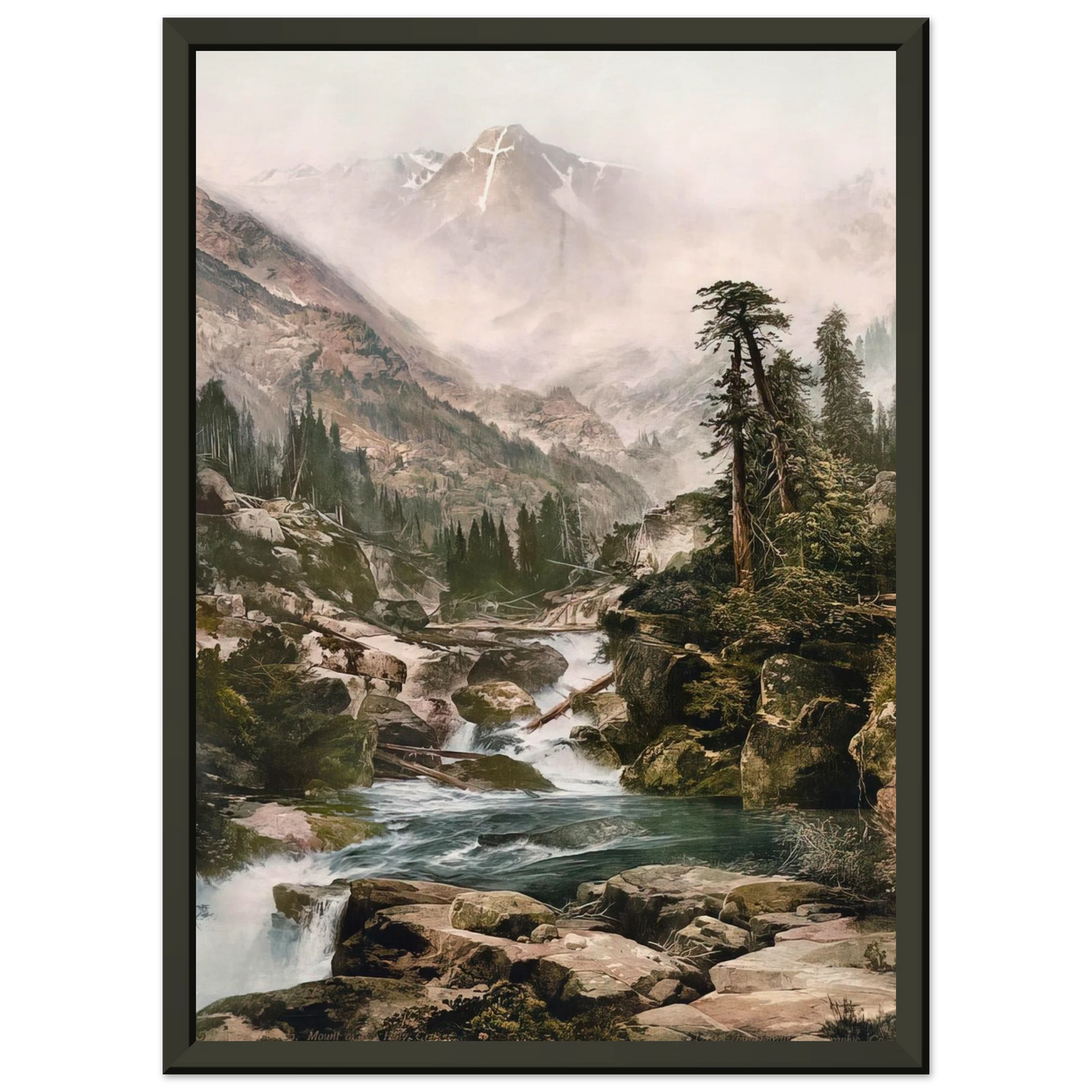 Thomas Moran Mount of the Holy Cross Framed Art Print - Aluminum Frame - 70x100 cm / 28x40 inches