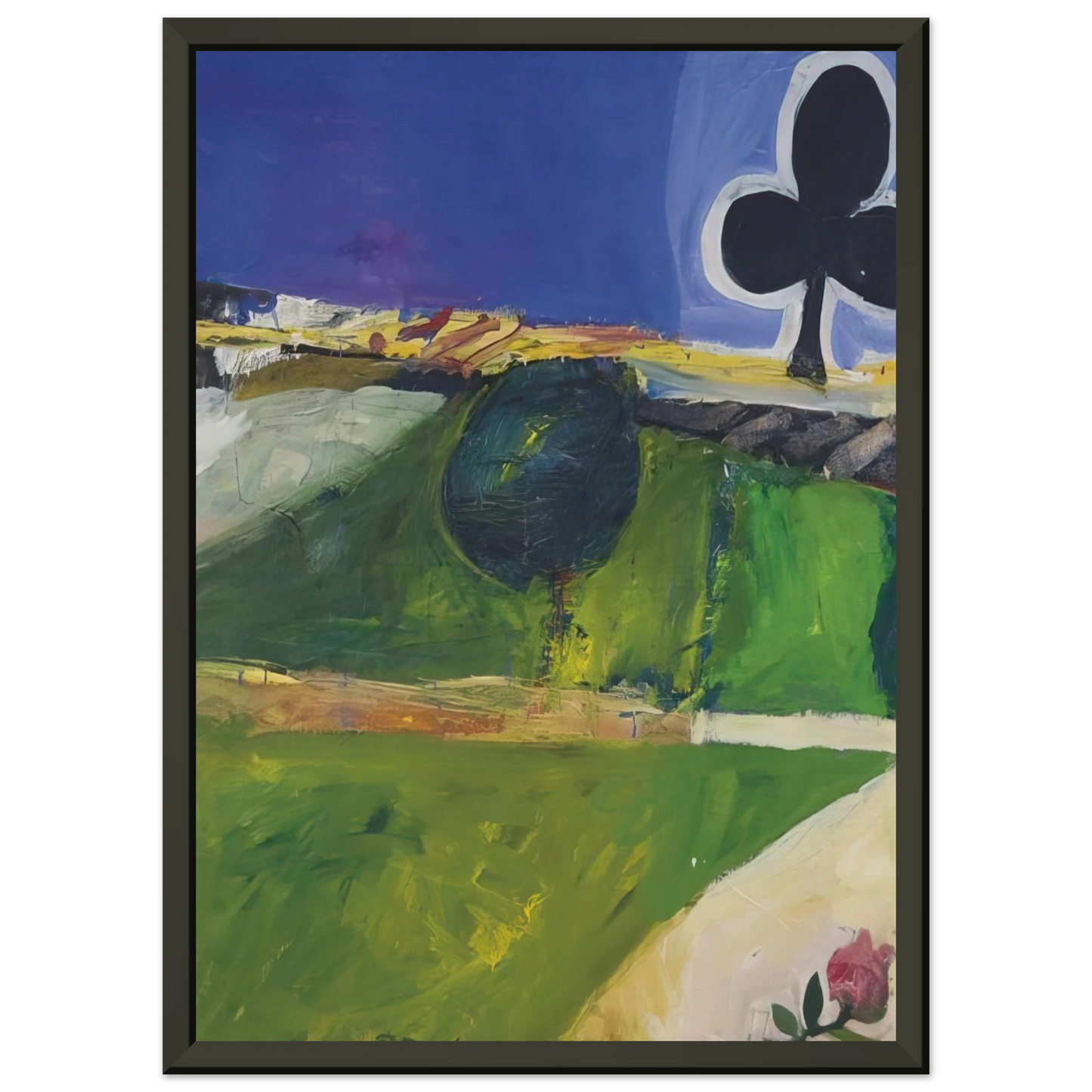 Richard Diebenkorn Landscape with Figure Framed Art Print - Aluminum Frame - 60x80 cm / 24x32 inches