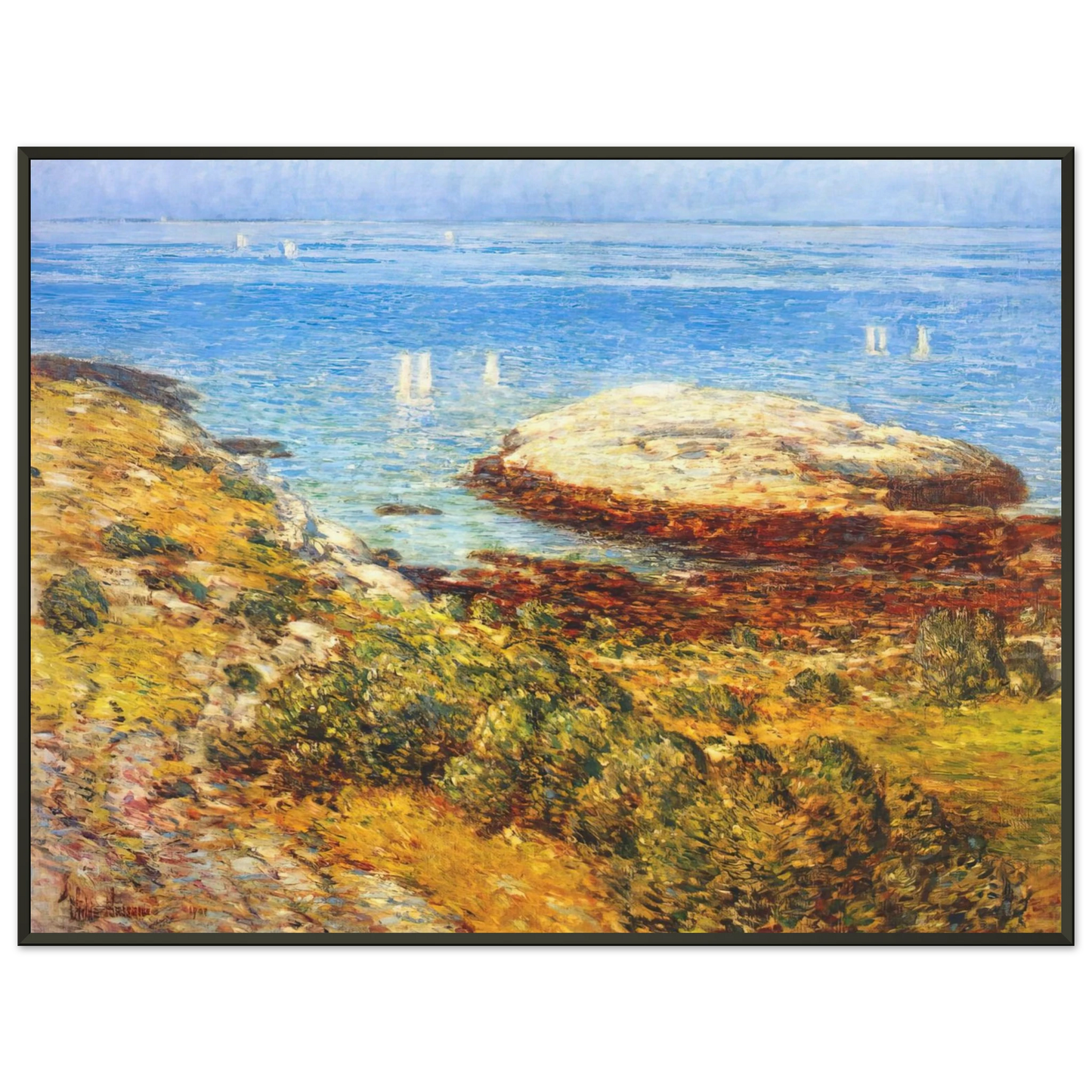 Childe Hassam Early morning calm Framed Art Print - Aluminum Frame - 60x80 cm / 24x32 inches