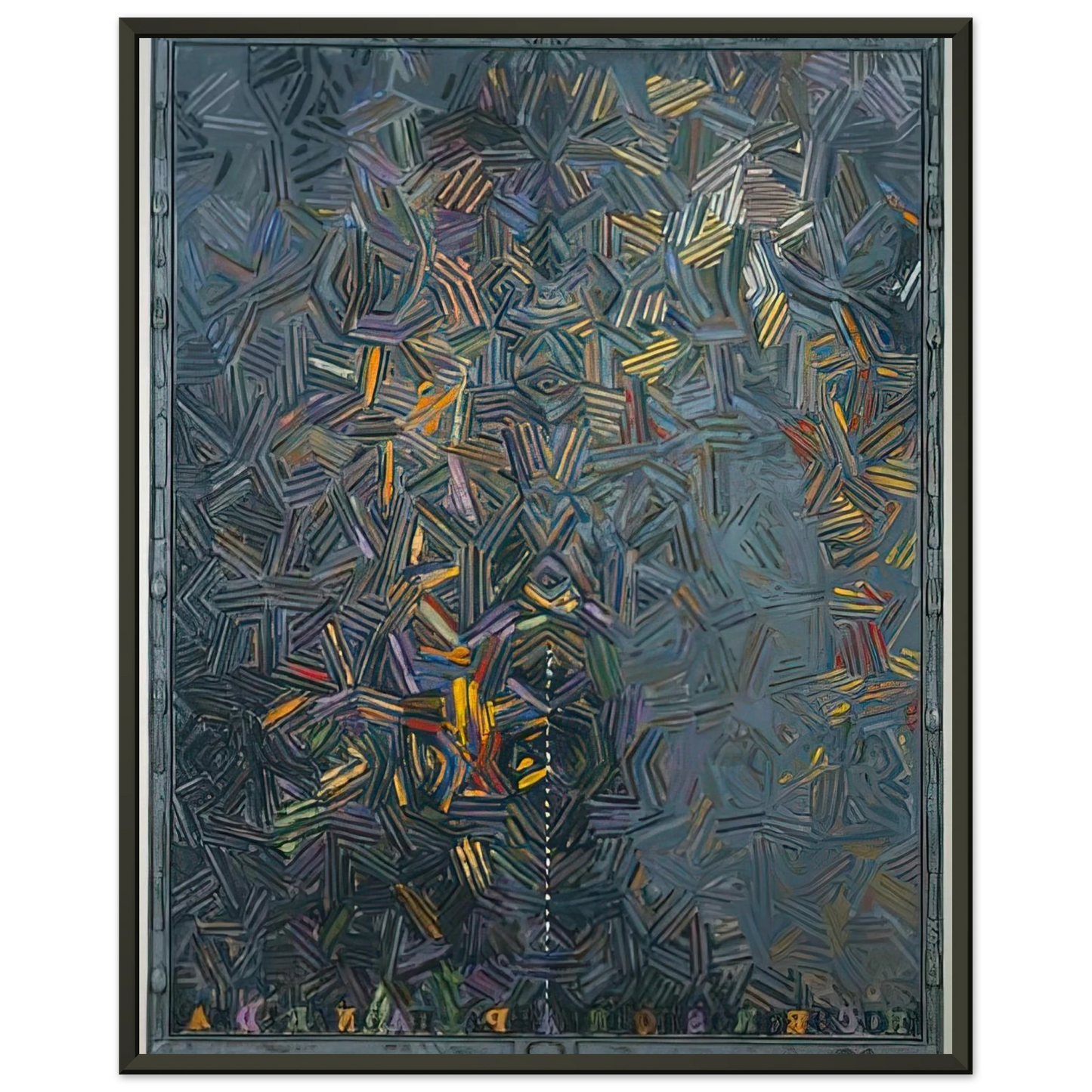 Jasper Johns DANCERS ON A PLANE 1981 Framed Art Print - Aluminum Frame - 60x80 cm / 24x32 inches
