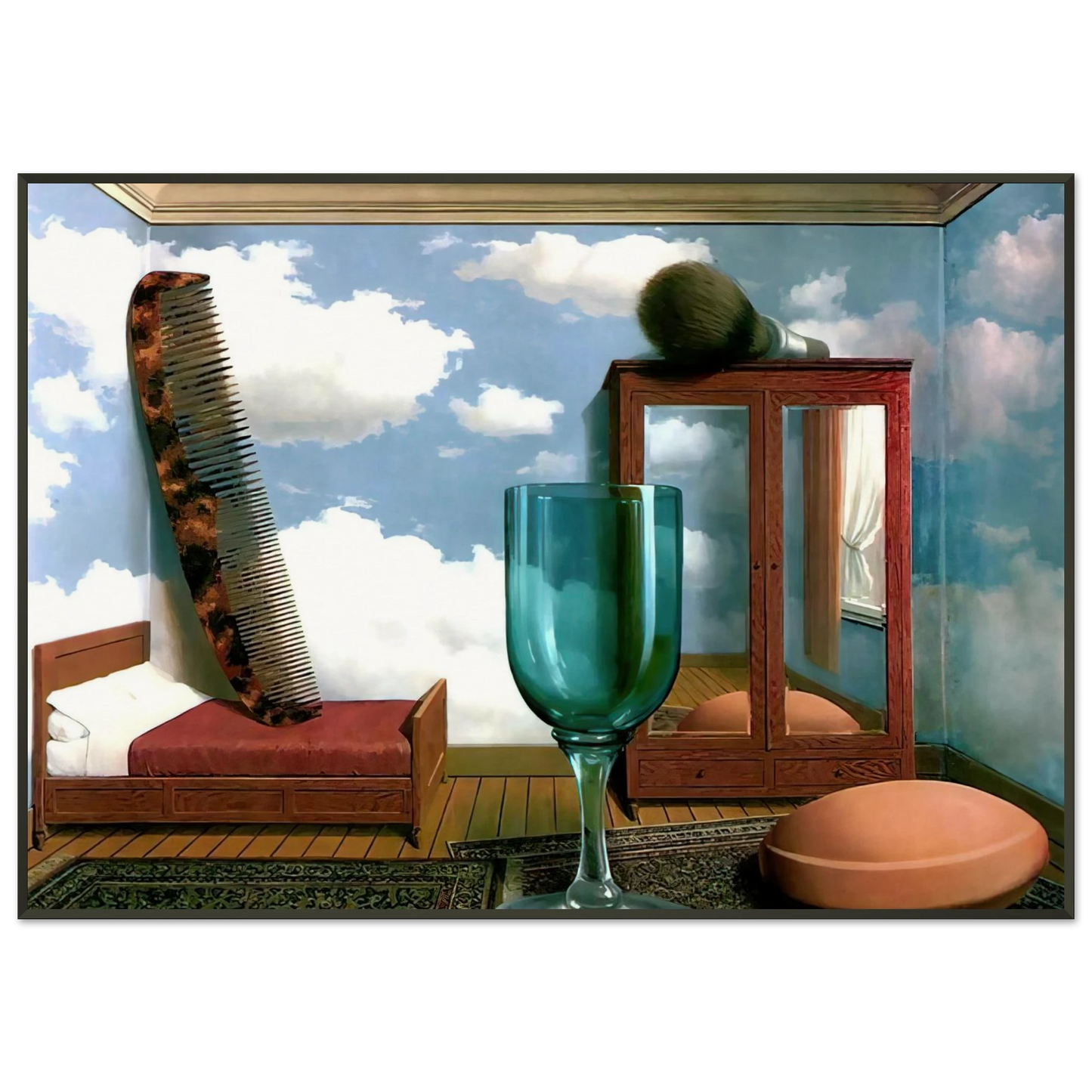 Rene Magritte PERSONAL VALUES 1952 Framed Art Print - Aluminum Frame - 21x29.7 cm / 8x12"