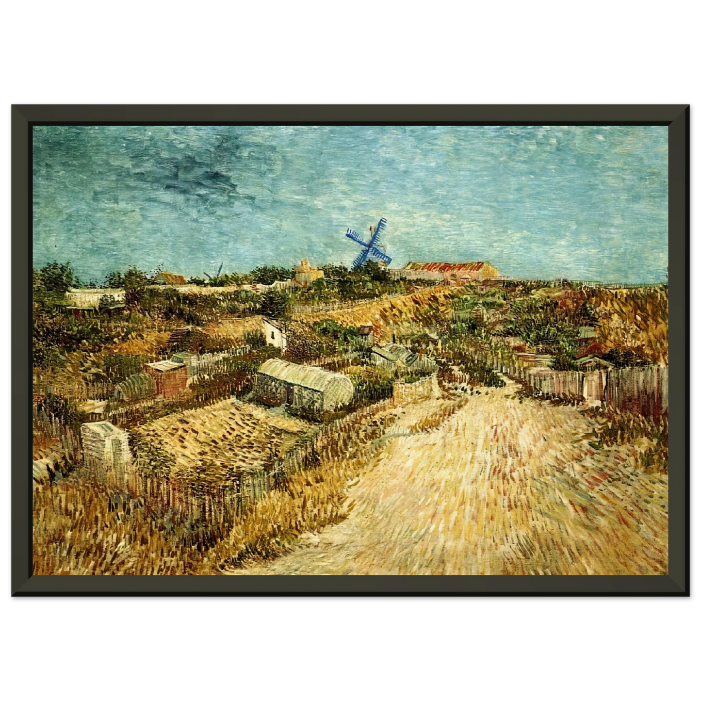 Vincent van Gogh Vegetable Gardens in Montmartre Framed Art Print - Aluminum Frame - 60x80 cm / 24x32 inches