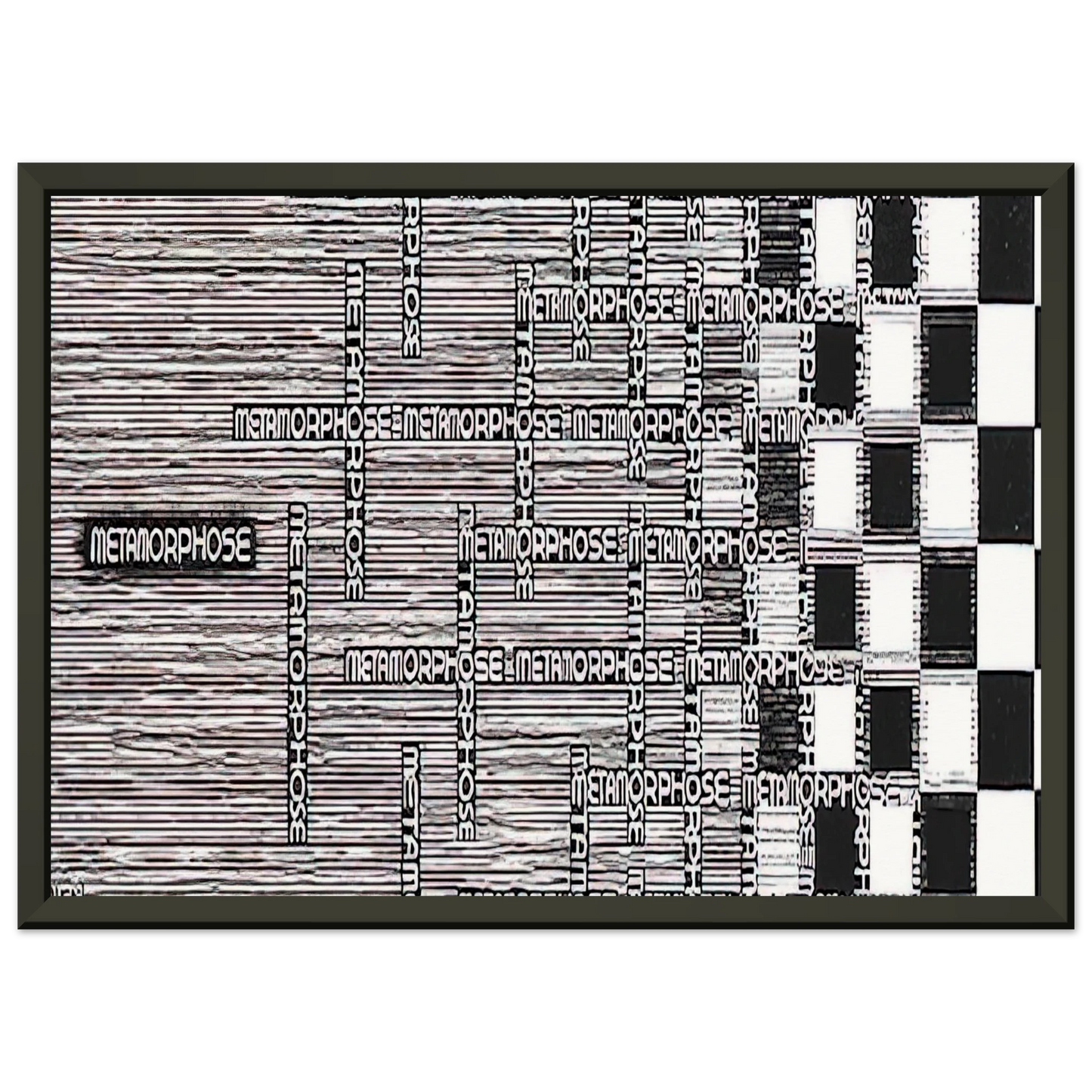 MC Escher  METAMORPHOSIS II EXCERPT 1 Framed Art Print  - Aluminum Frame - 60x80 cm / 24x32 inches