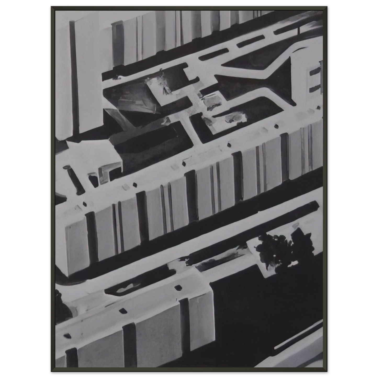 Gerhard Richter TOWNSCAPE SL 1969 0 Framed Art Print - Aluminum Frame - 70x100 cm / 28x40 inches