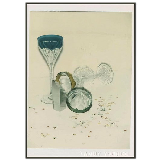 Andy Warhol  Committee 2000 Champagne Glasses Framed Art Print  - Aluminum Frame - 21x29.7 cm / 8x12"