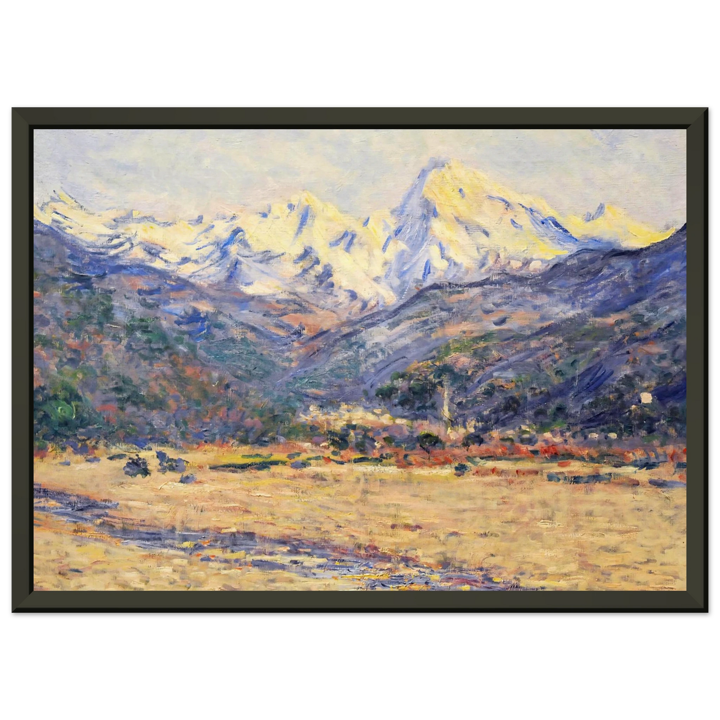 claude monet The Valley of the Nervia Framed Art Print - Aluminum Frame - 40x50 cm / 16x20 inches