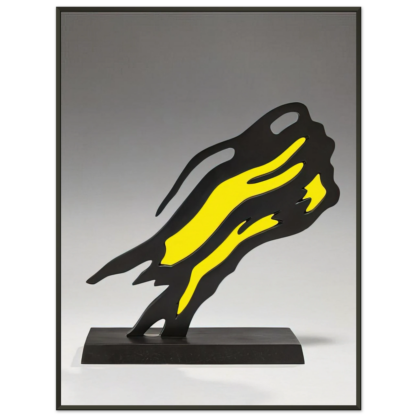 Roy Lichtenstein WEISMAN AWARD YELLOW BRUSHSTROKE 1991 Framed Art Print - Aluminum Frame - 60x80 cm / 24x32 inches
