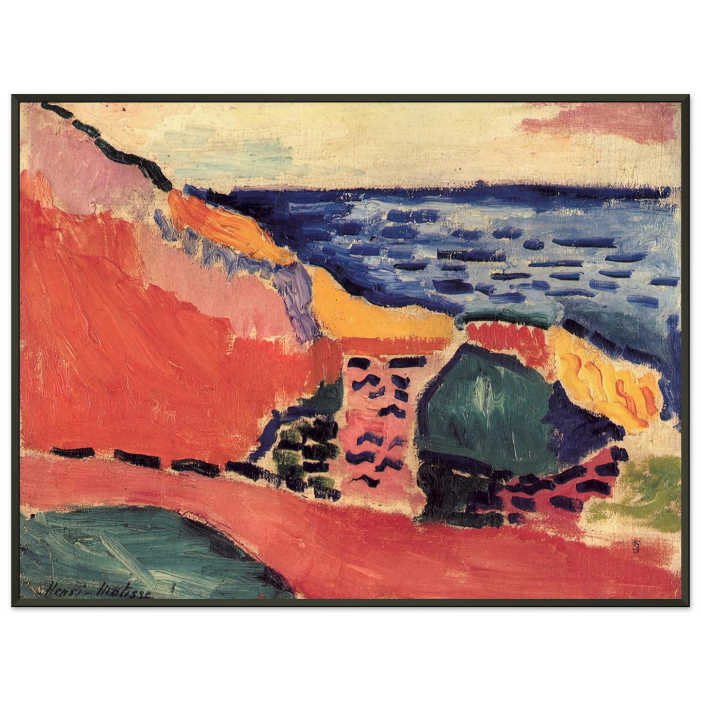 Henri Matisse LA MOULADE COLLIOURE IN THE SUMMER 1905 Framed Art Print - Aluminum Frame - 40x50 cm / 16x20 inches