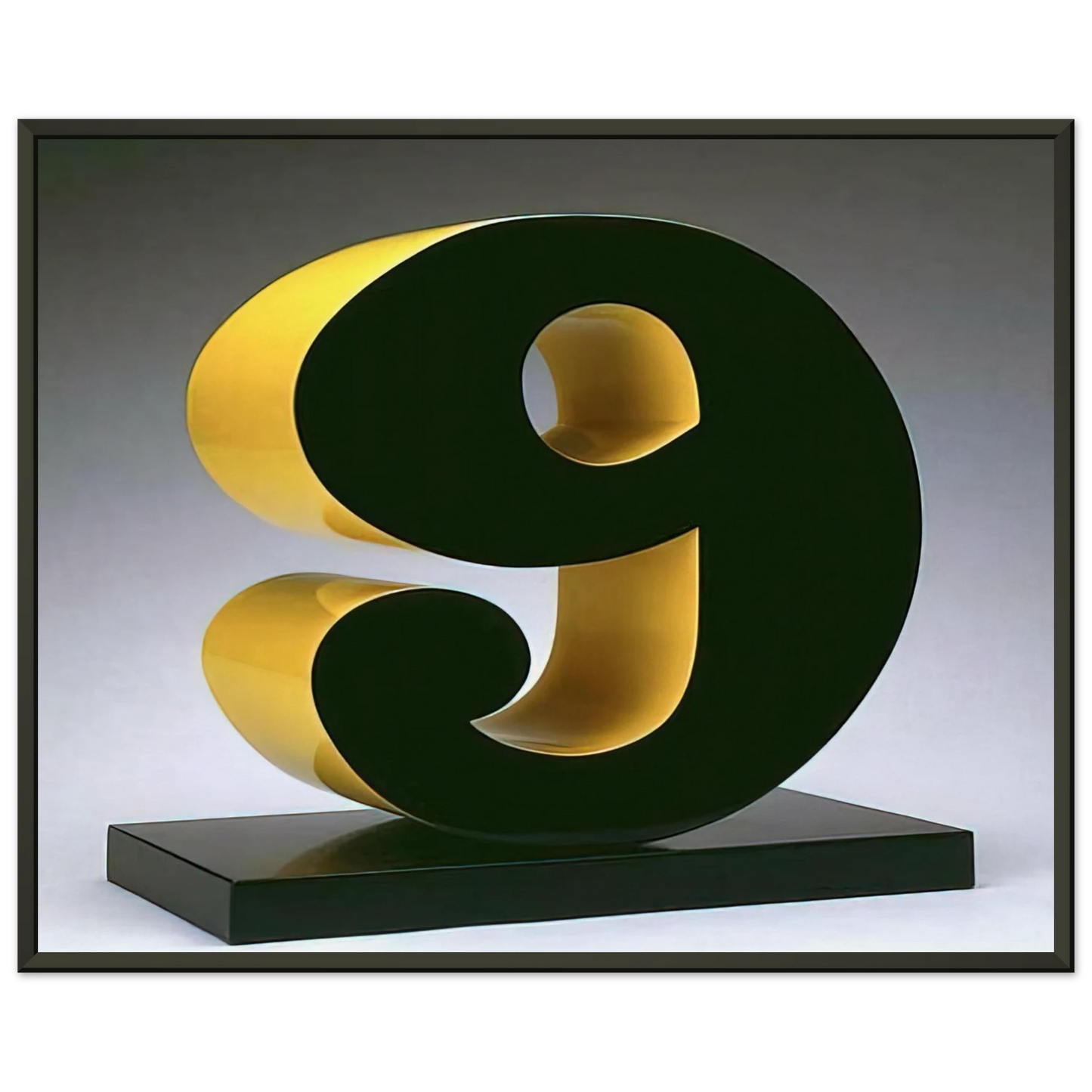 Robert Indiana Nine Framed Art Print - Aluminum Frame - 40x50 cm / 16x20 inches