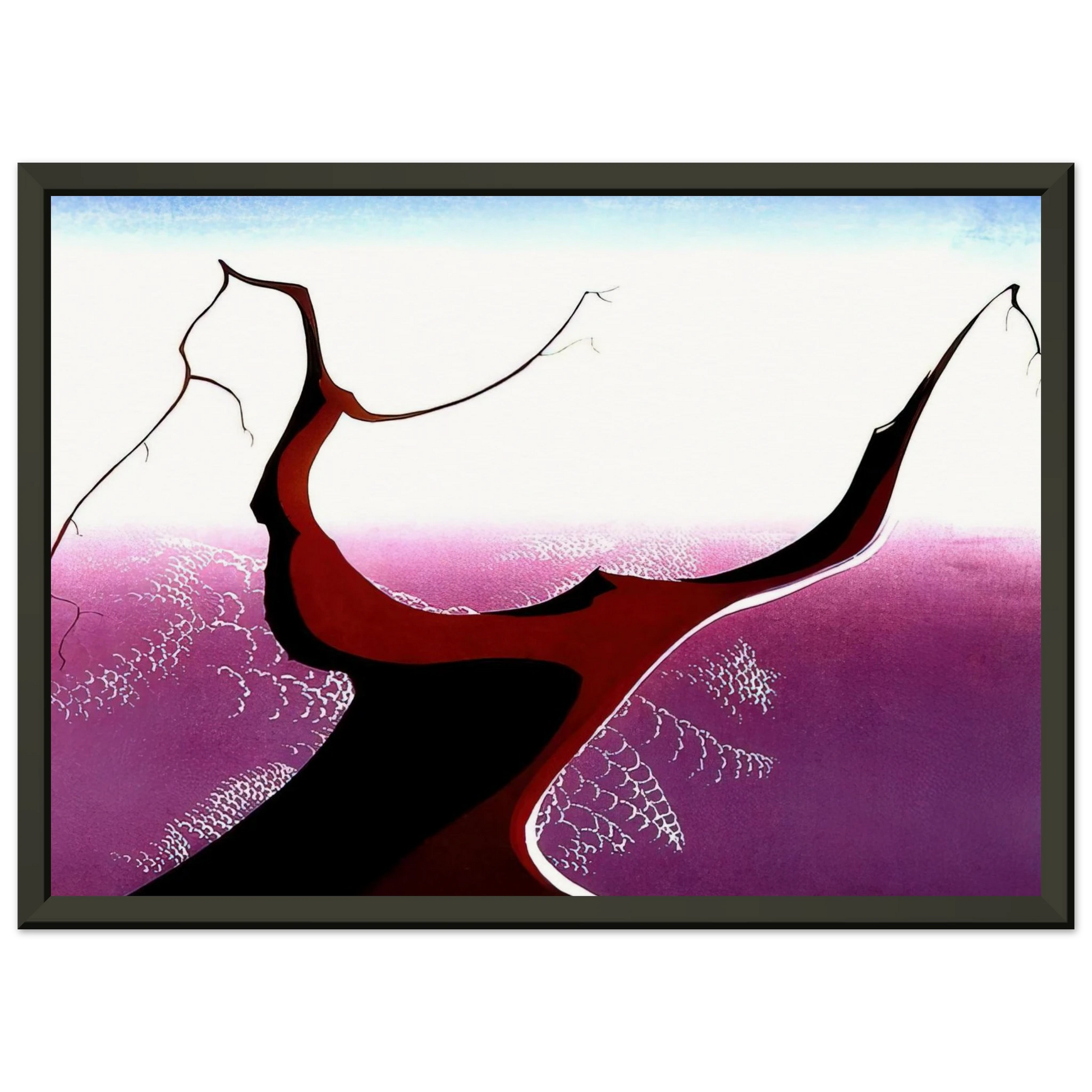 Eyvind Earle  Desert Tree Framed Art Print  - Aluminum Frame - 60x80 cm / 24x32 inches