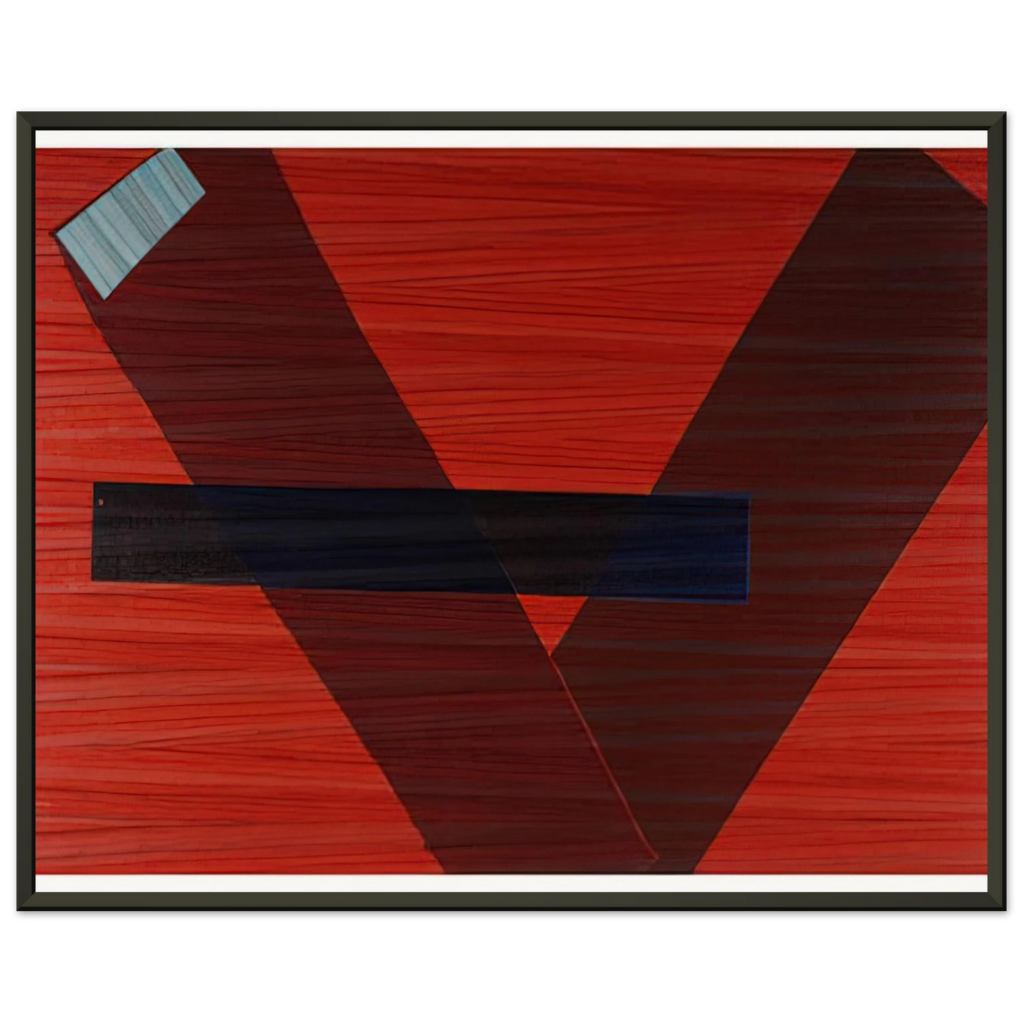 Sam Gilliam Blue Line Framed Art Print - Aluminum Frame - 70x100 cm / 28x40 inches