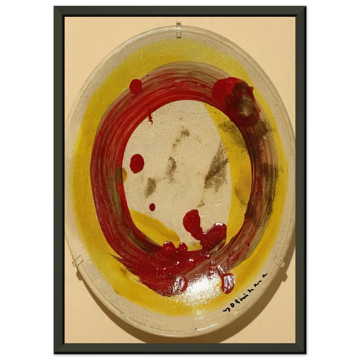 Jiro Yoshihara Circle 1963 Framed Art Print - Aluminum Frame - 40x50 cm / 16x20 inches