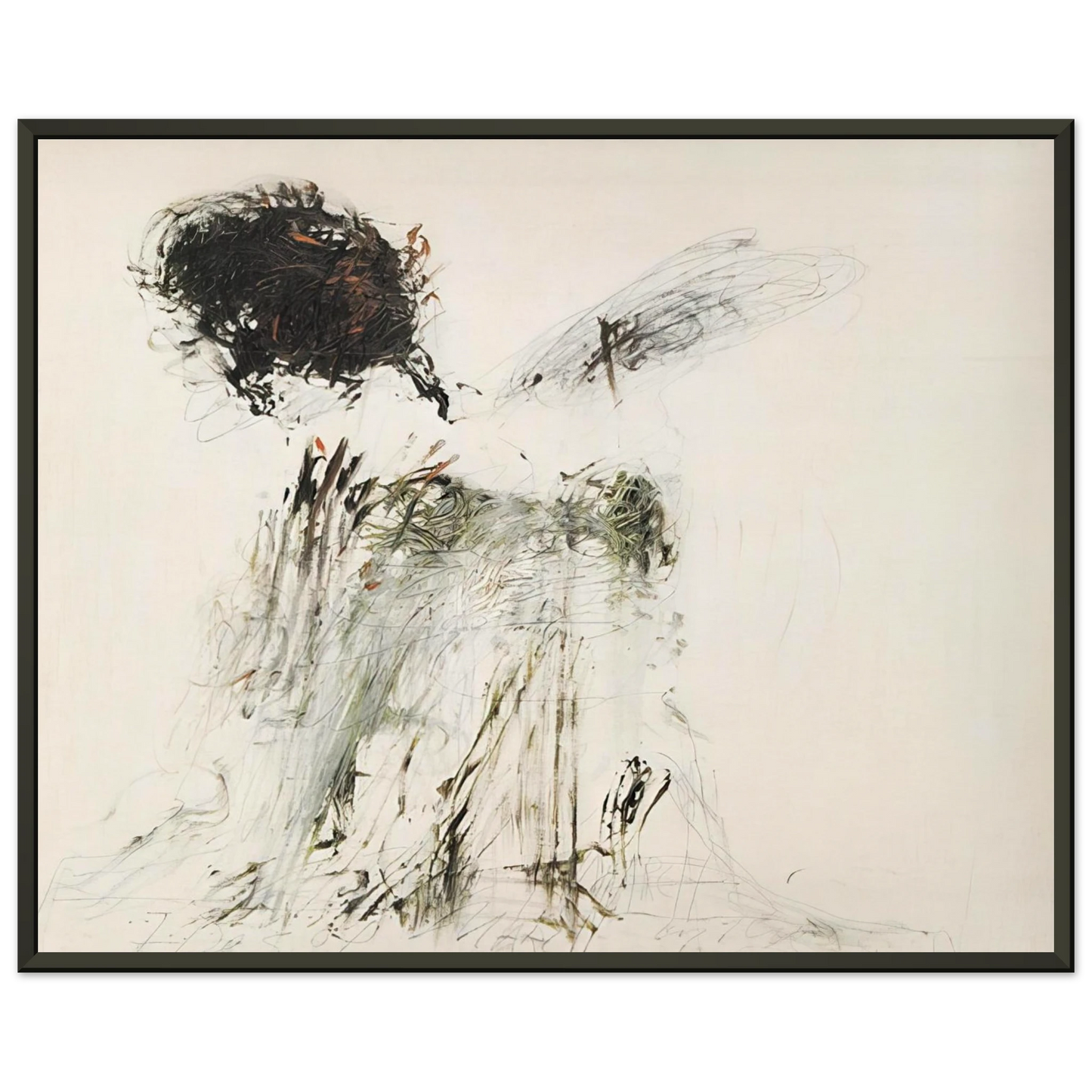 Cy Twombly Ides of March Framed Art Print - Aluminum Frame - 60x80 cm / 24x32 inches
