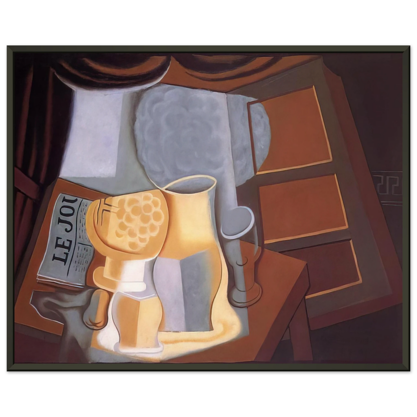 Juan Gris THE TABLE IN FRONT OF THE WINDOW 1921 Framed Art Print - Aluminum Frame - 60x80 cm / 24x32 inches