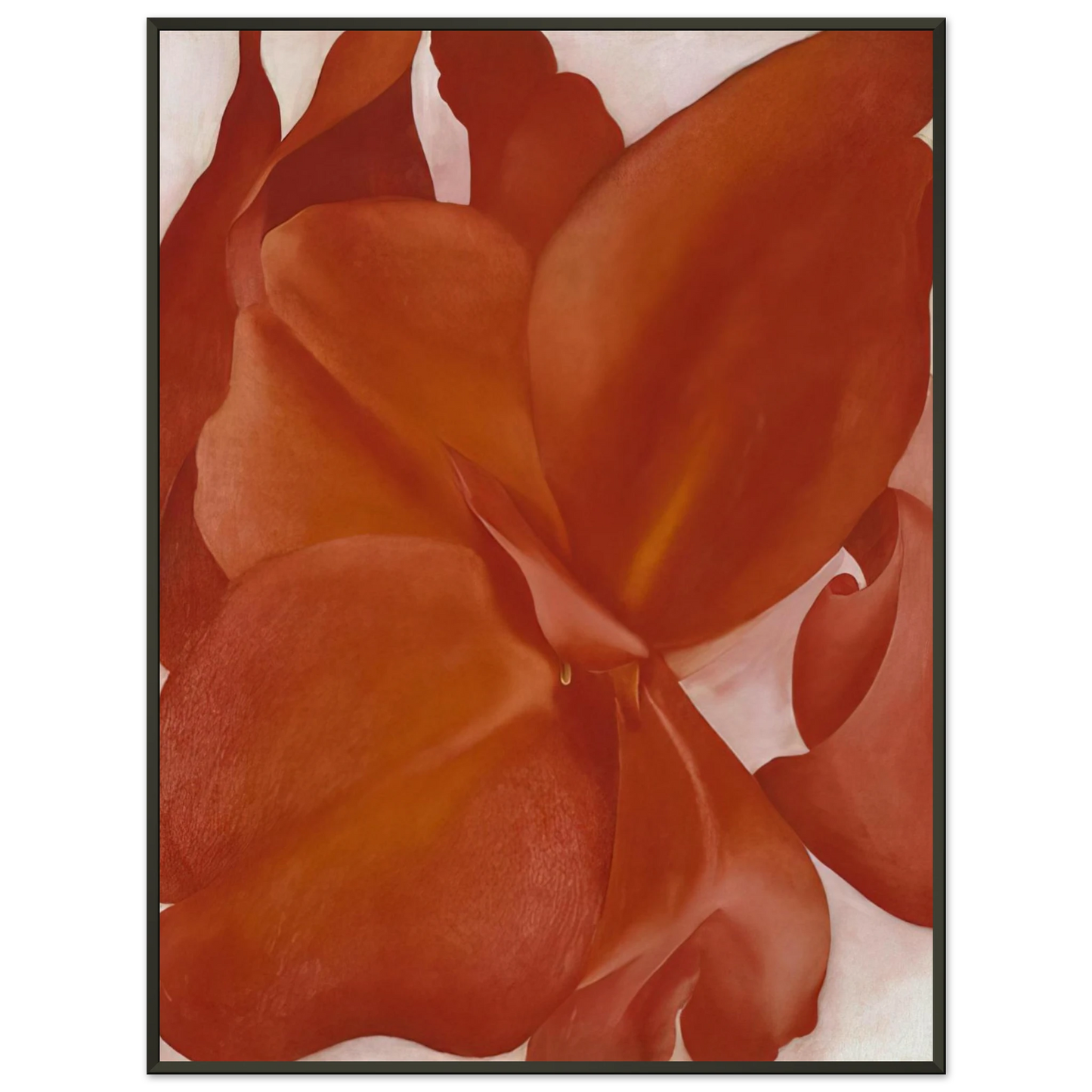 Georgia OKeeffe Red Cannas Framed Art Print - Aluminum Frame - 70x100 cm / 28x40 inches