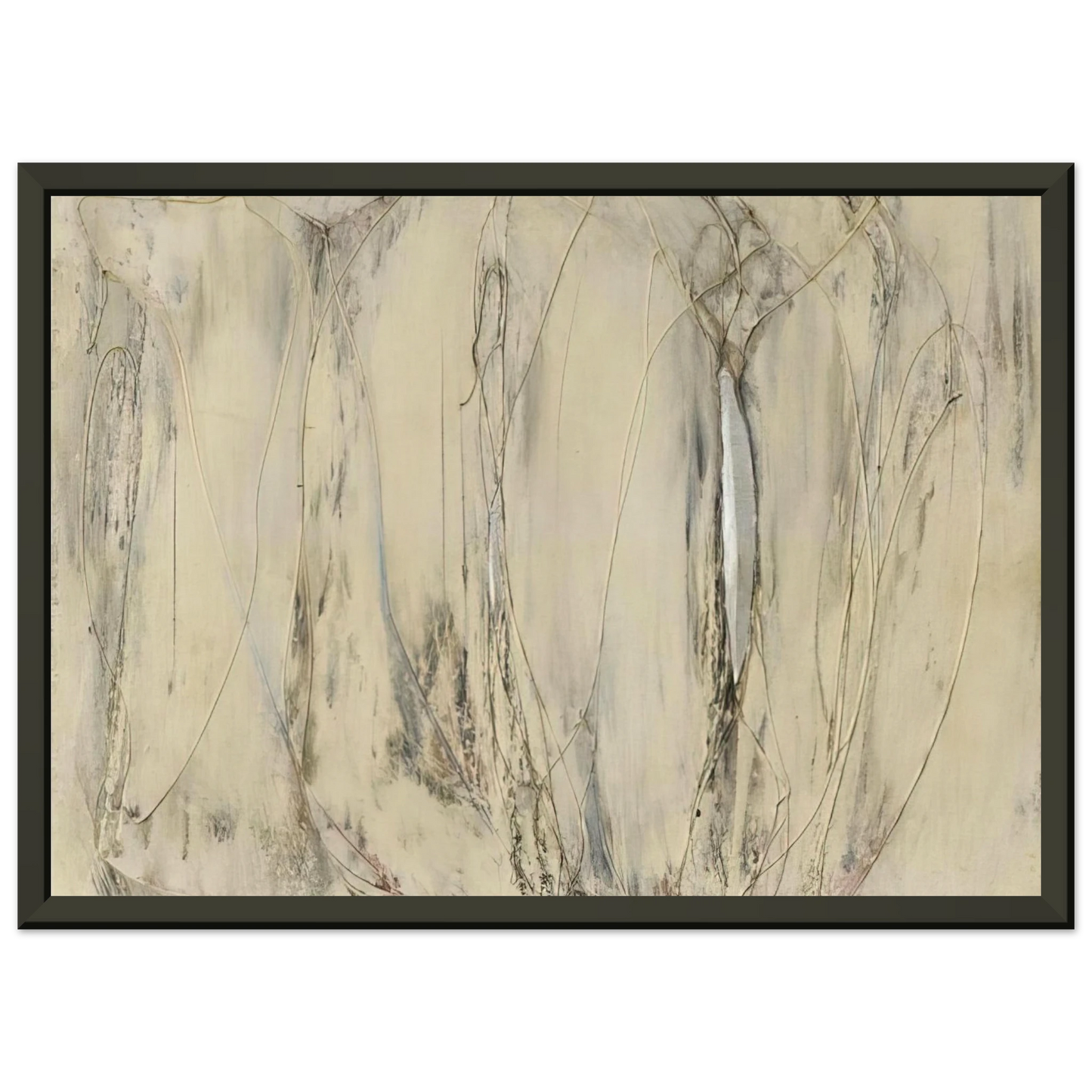 Enrico Castellani Composition 1958 Framed Art Print - Aluminum Frame - 60x80 cm / 24x32 inches