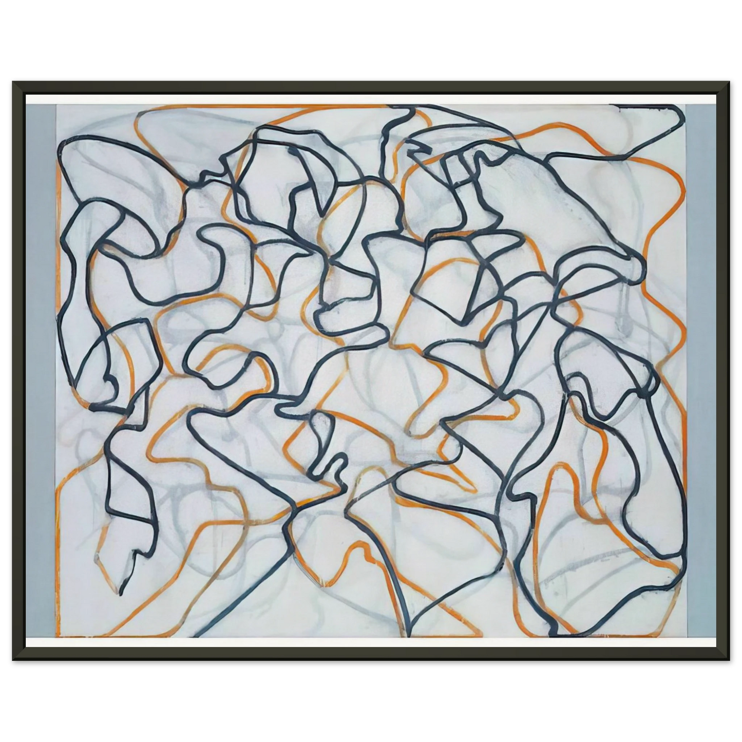 Brice Marden White Ground Letter 2010 Framed Art Print - Aluminum Frame - 60x80 cm / 24x32 inches