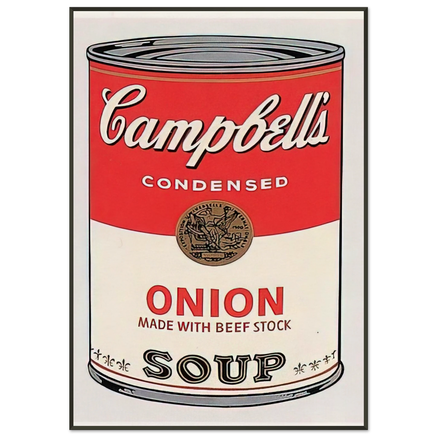 Andy Warhol Campbells Soup Can onion Framed Art Print - Aluminum Frame - 21x29.7 cm / 8x12"