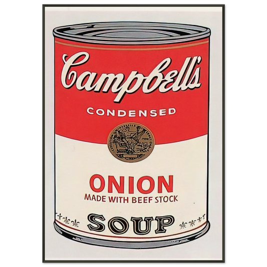 Andy Warhol  Campbells Soup Can  onion  Framed Art Print  - Aluminum Frame - 21x29.7 cm / 8x12"
