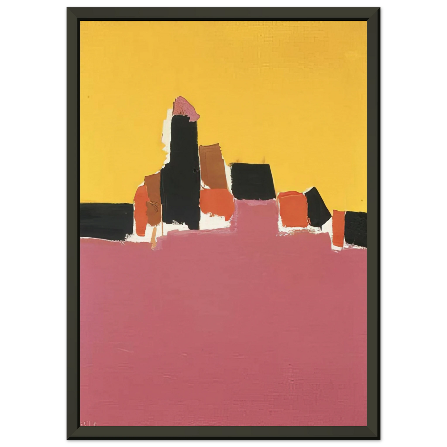 Nicolas de Stael Syracuse Lyrical Abstraction Framed Art Print - Aluminum Frame - 60x80 cm / 24x32 inches