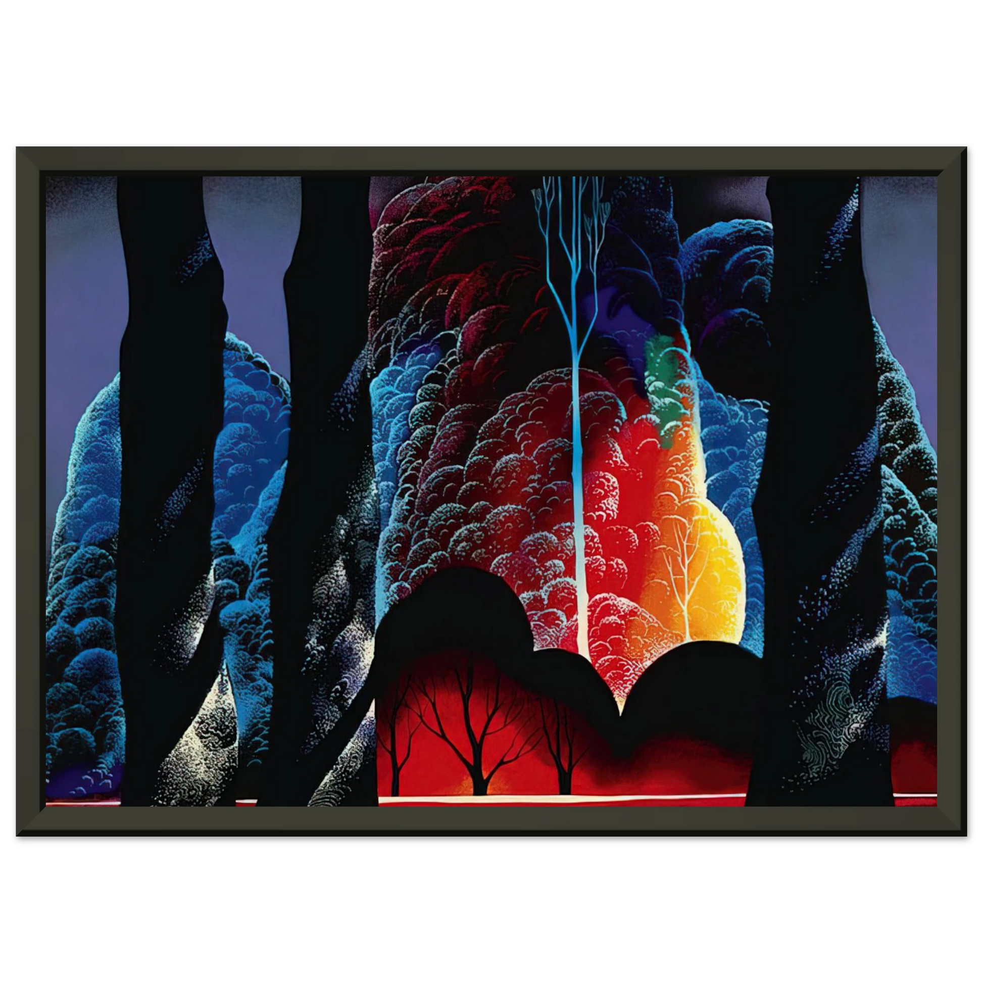 Eyvind Earle  Forest Symphony Framed Art Print  - Aluminum Frame - 60x80 cm / 24x32 inches