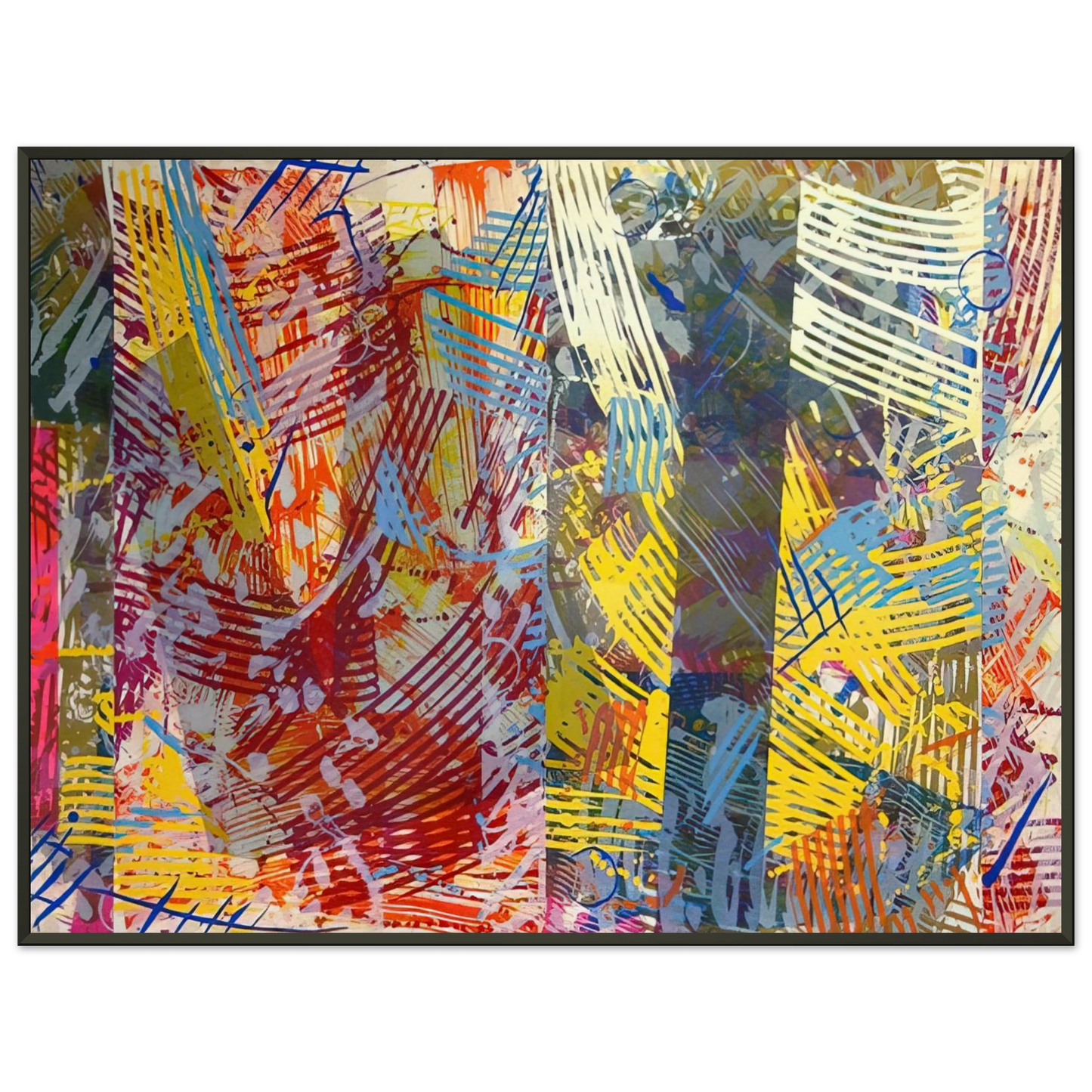 Sam Gilliam Pretty Boxes Framed Art Print - Aluminum Frame - 70x100 cm / 28x40 inches