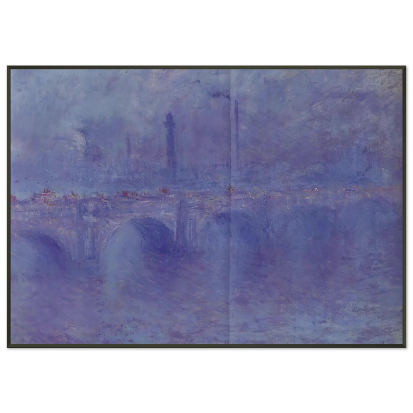 claude monet Waterloo Bridge Effect of Fog Framed Art Print - Aluminum Frame - 21x29.7 cm / 8x12"